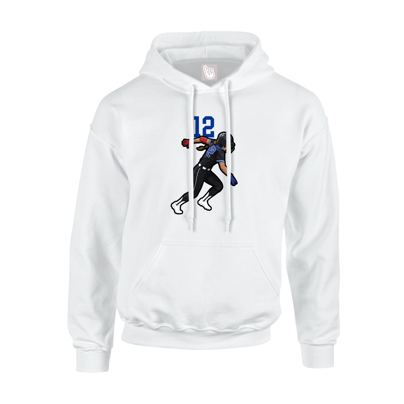 Hoodie — Number Top in White