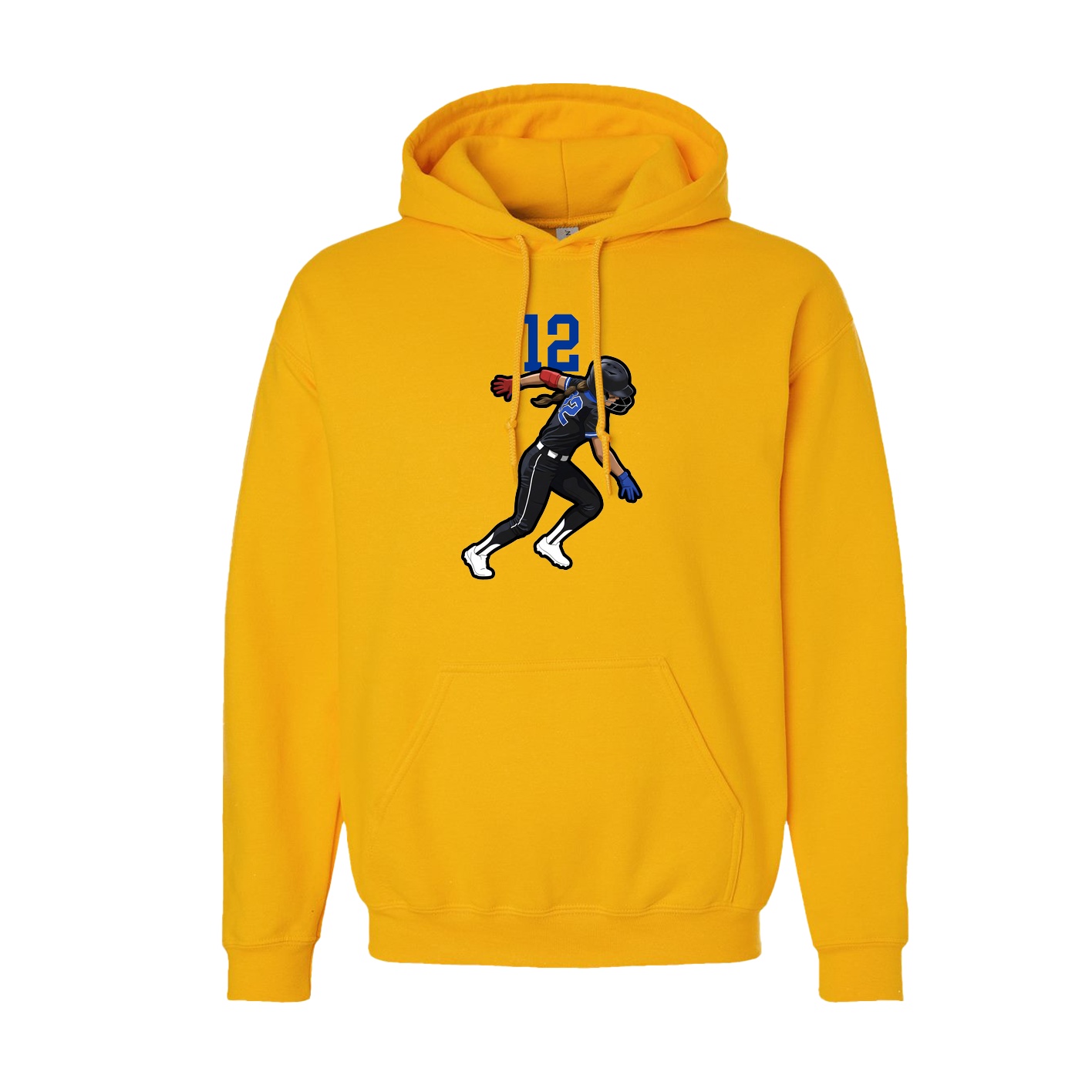 Youth Hoodie — Number Top in Gold