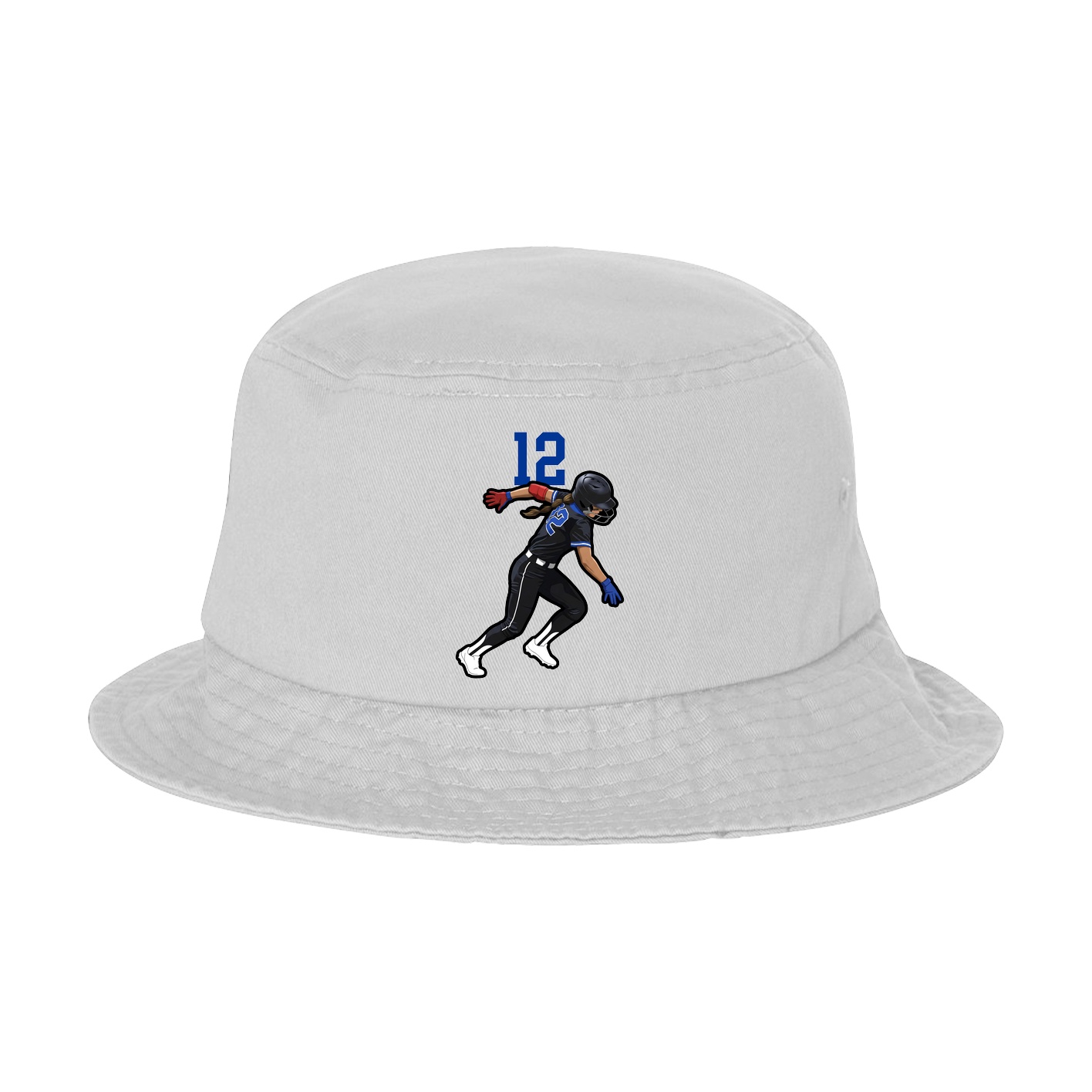 Bucket Cap — Number Top in White