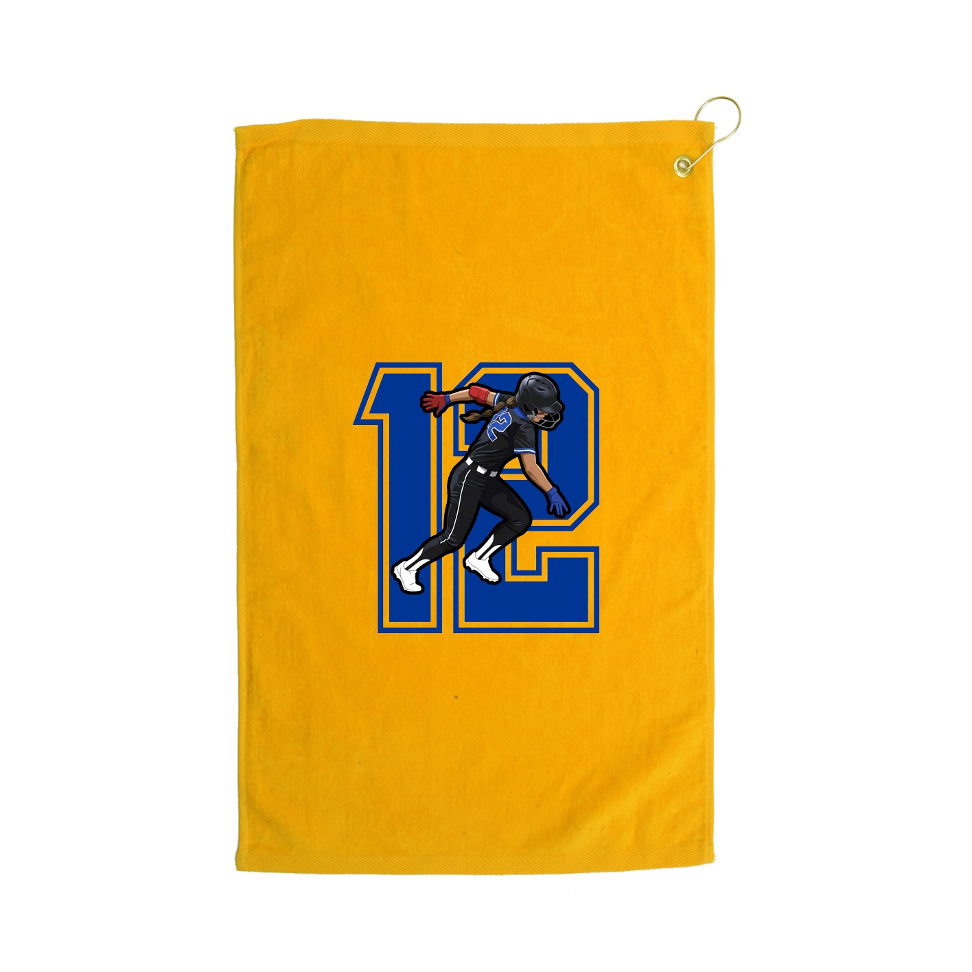 Golf Towel — Number in Gold