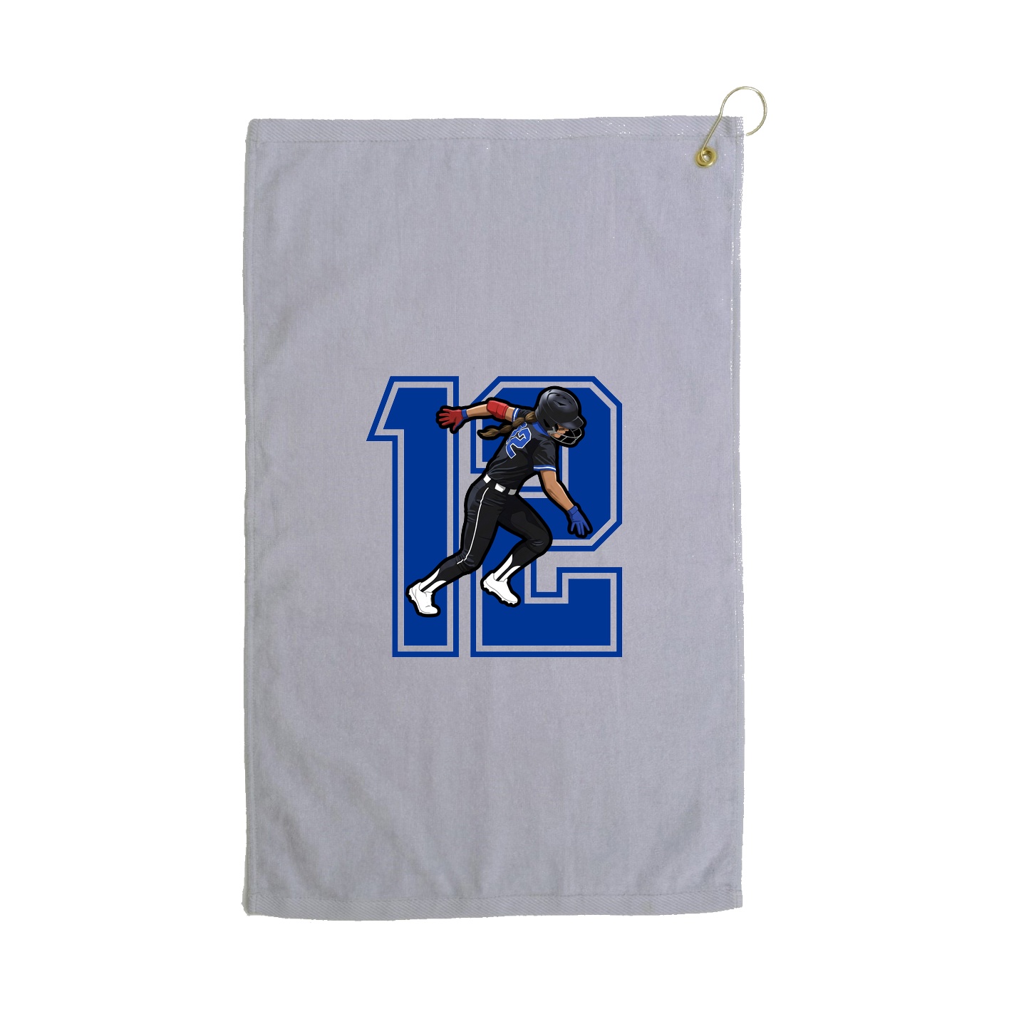Golf Towel — Number in Grey