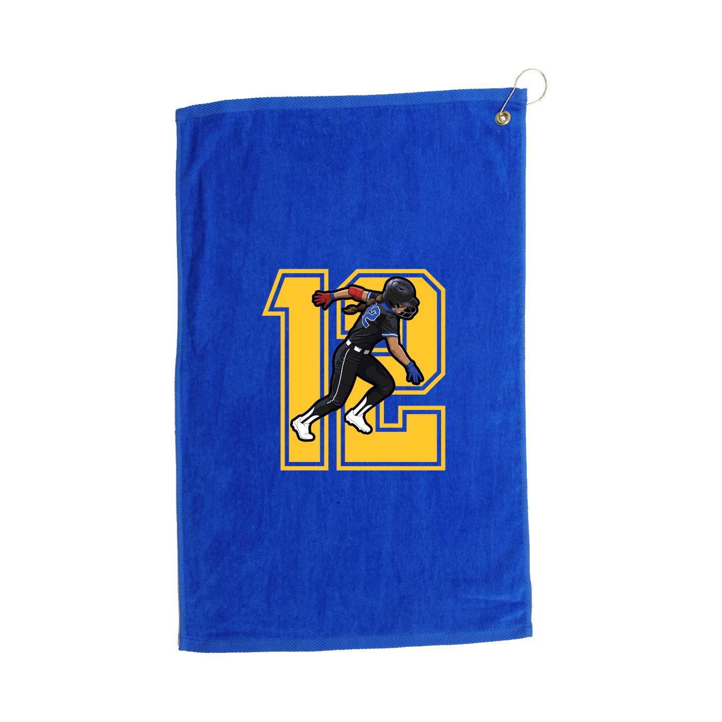 Golf Towel — Number in Royal