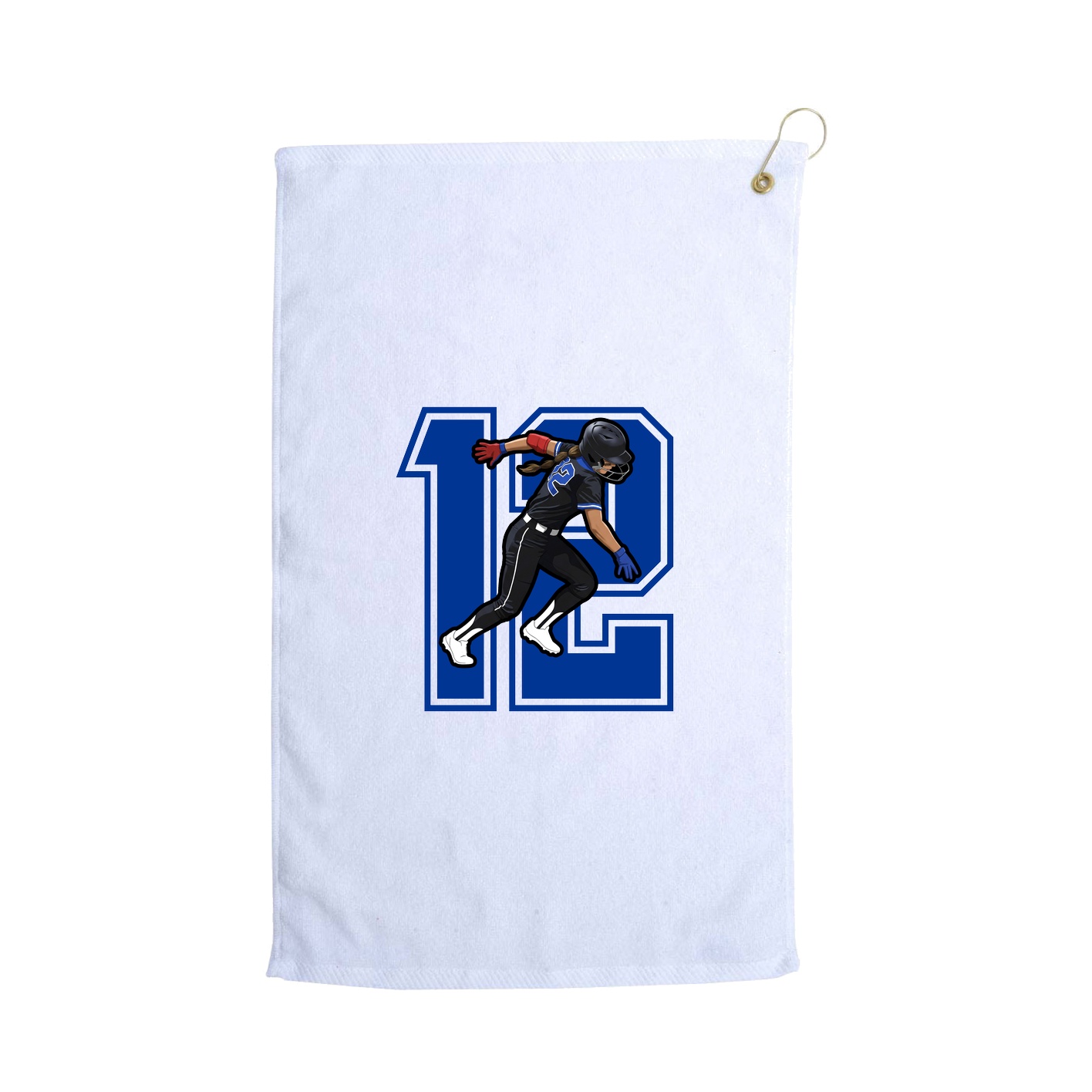 Golf Towel — Number in White