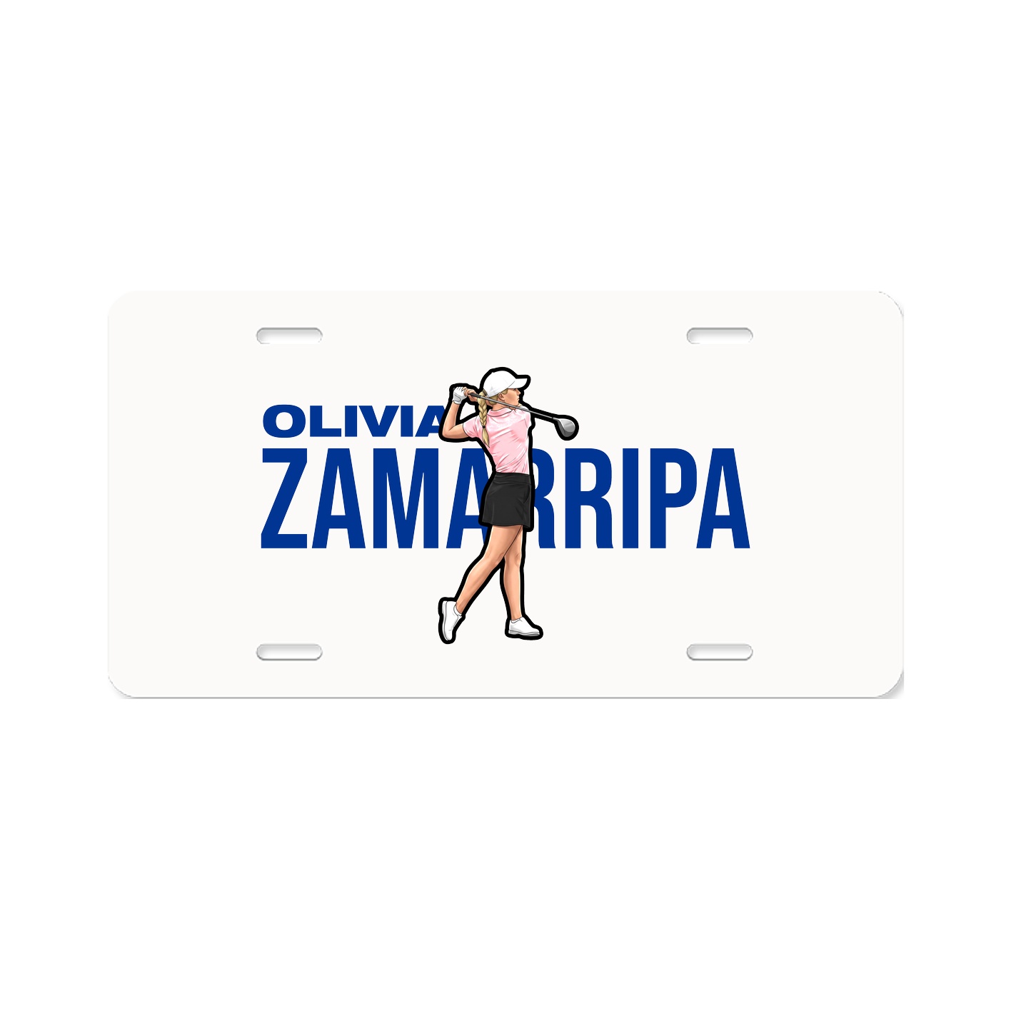 License Plate — Player Name in Classic