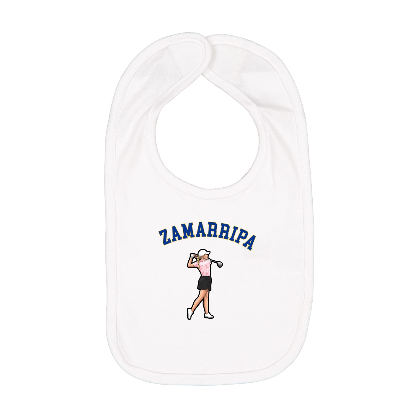 Infant Bib — Shirsey Arch in White