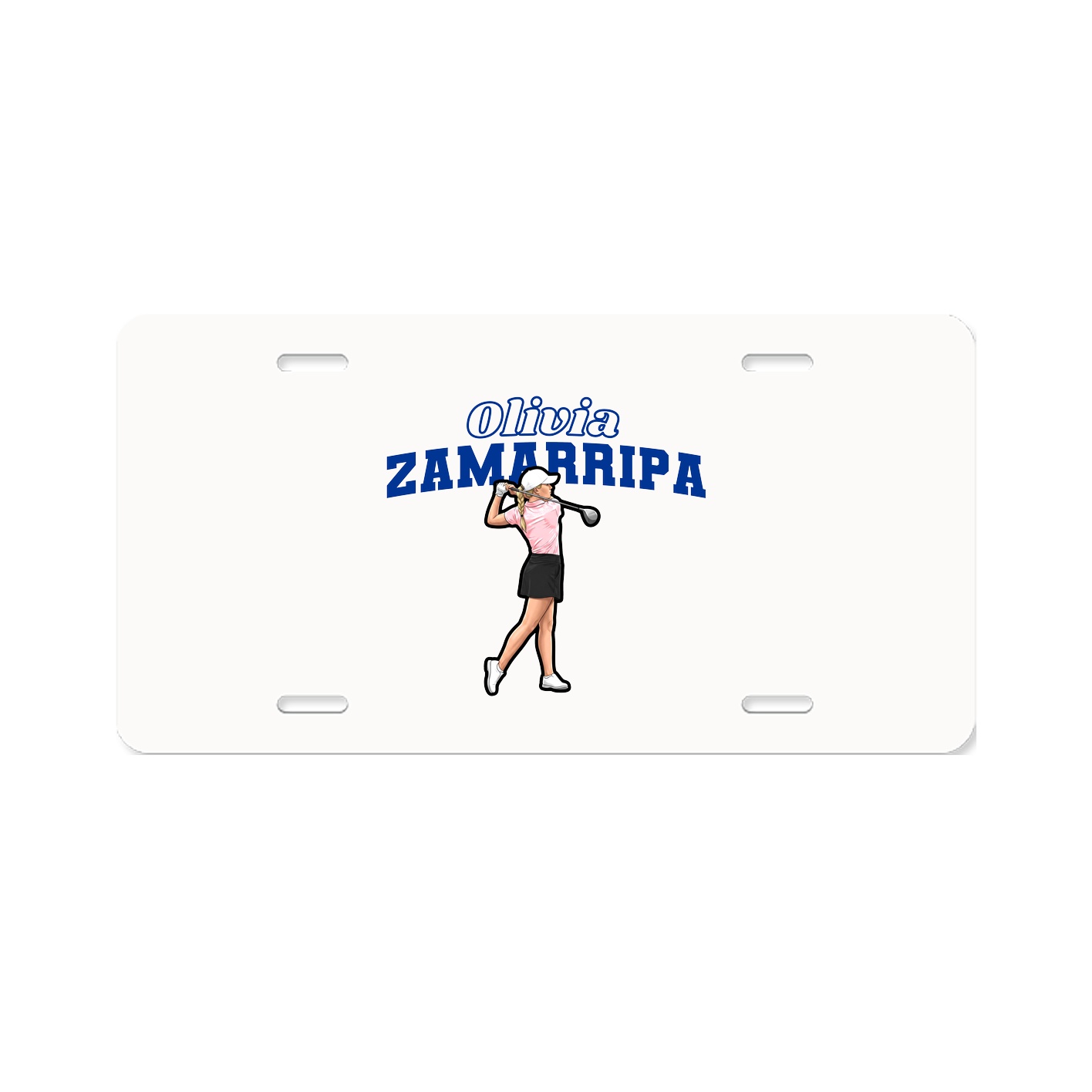 License Plate — Name Arch in Classic
