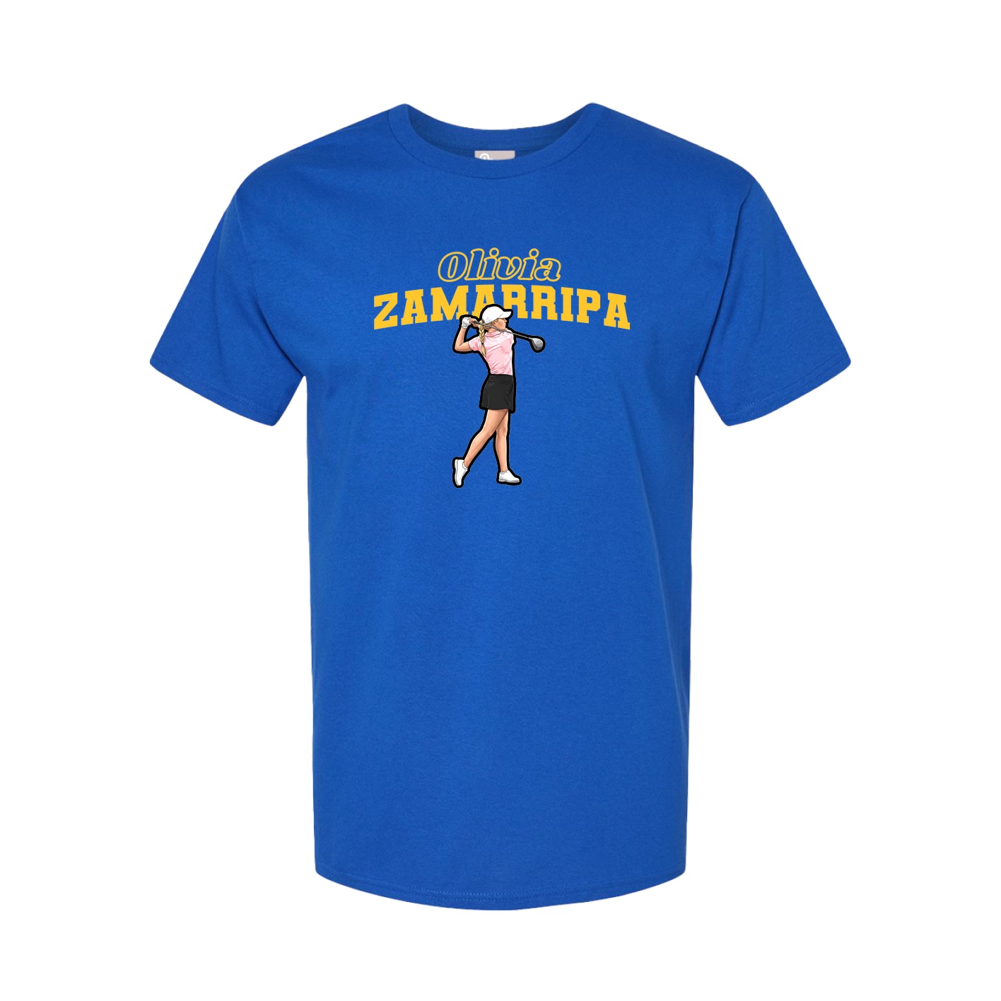 Youth Tee — Name Arch in Royal