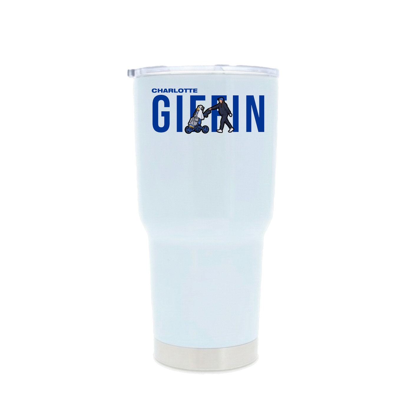 30oz Stainless Steel Tumbler — Player Name in White