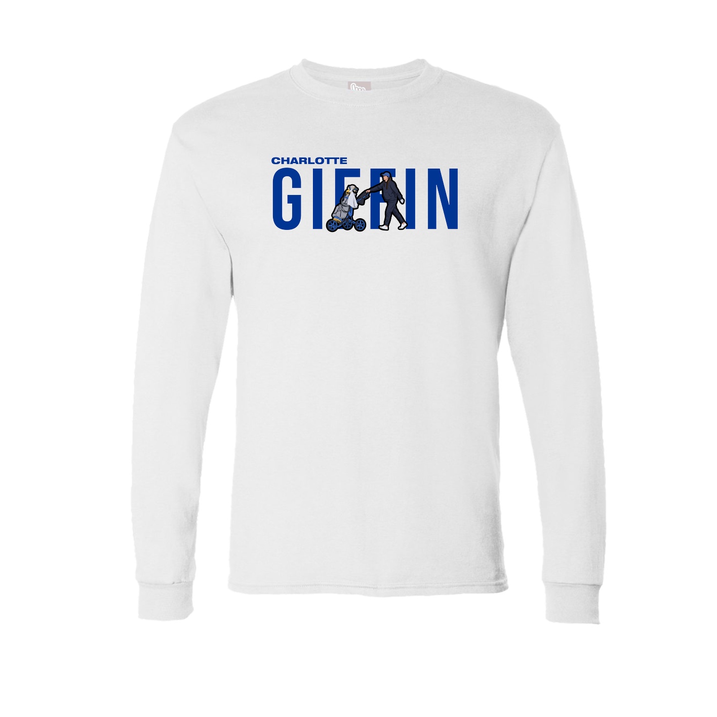 Long Sleeve Tee — Player Name in White