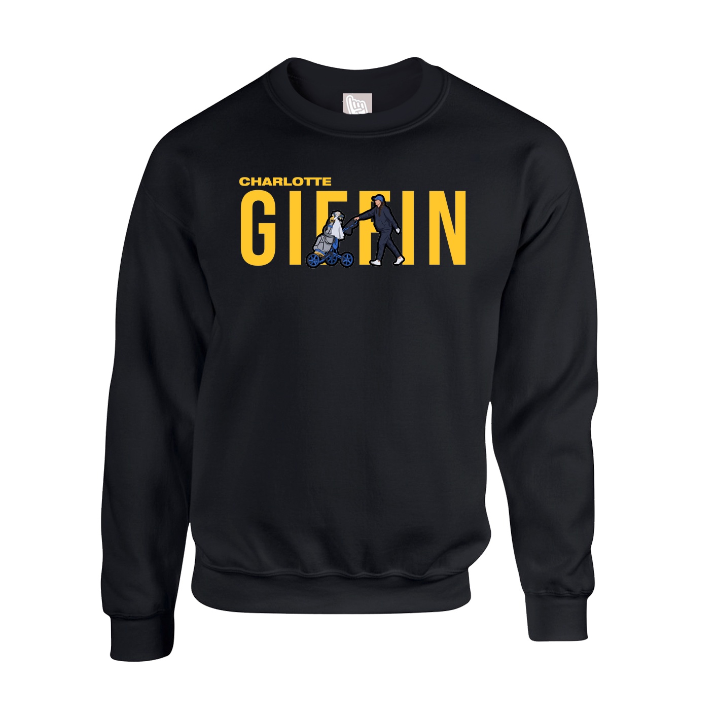 Fleece Crew — Player Name in Black