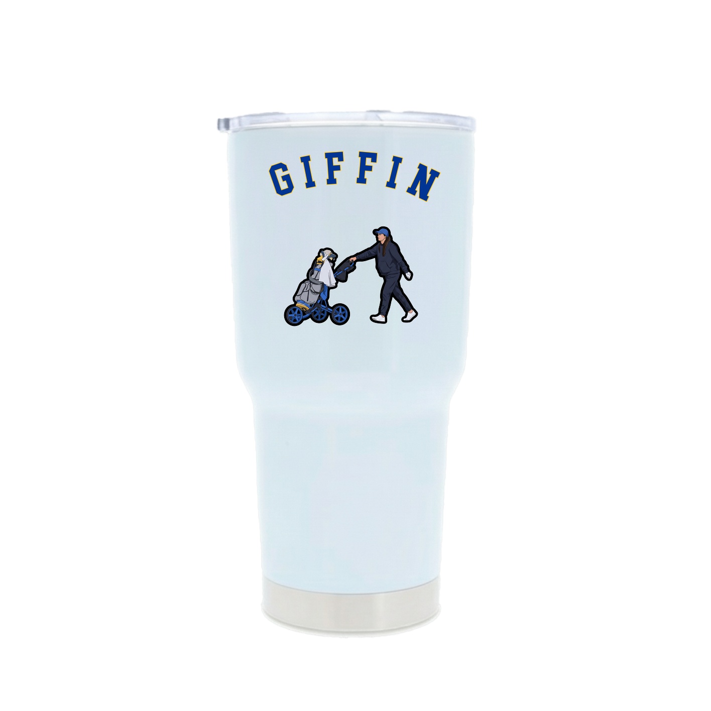 30oz Stainless Steel Tumbler — Shirsey Arch in White
