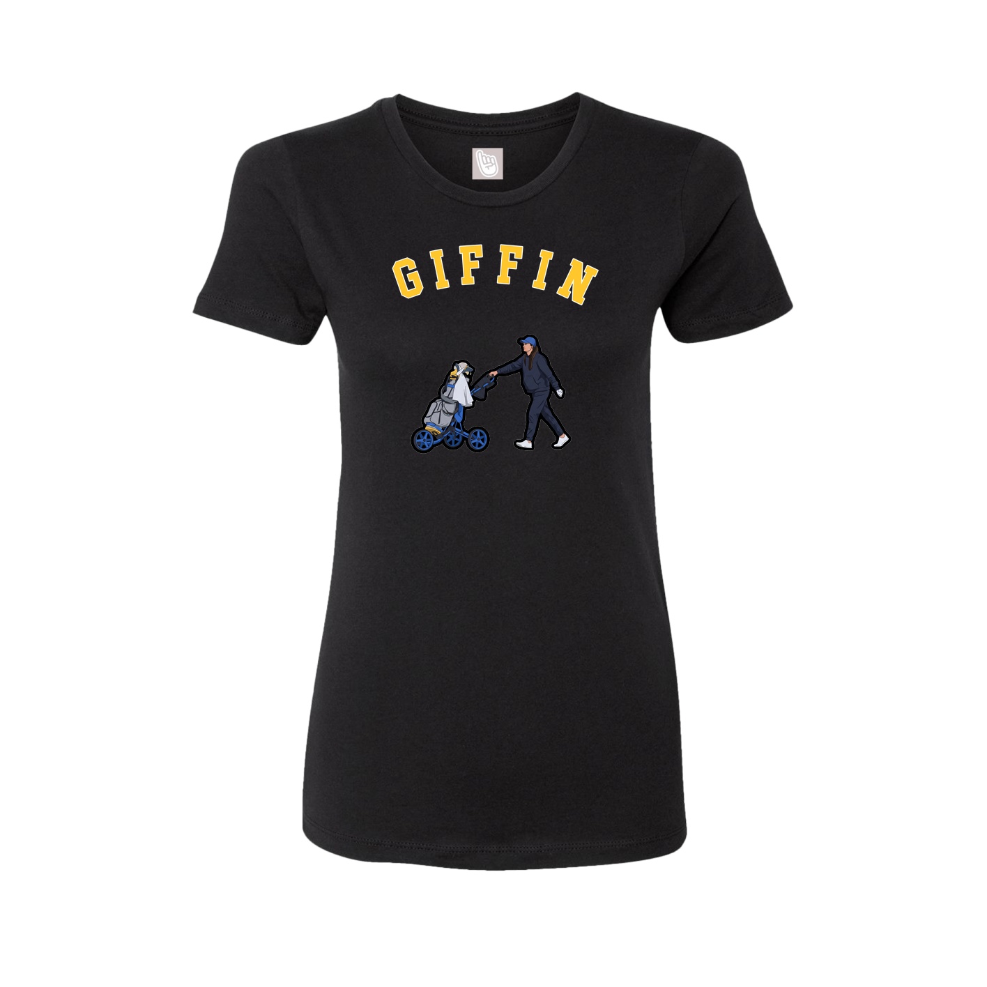 Fitted Women's Tee — Shirsey Arch in Black