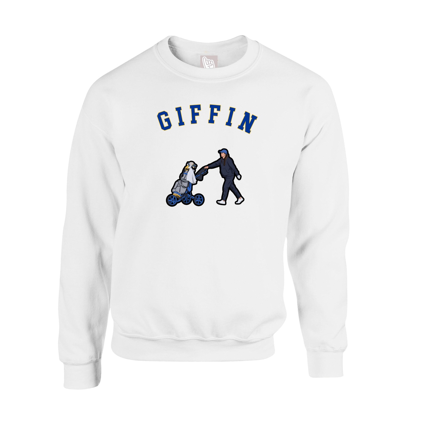 Fleece Crew — Shirsey Arch in White
