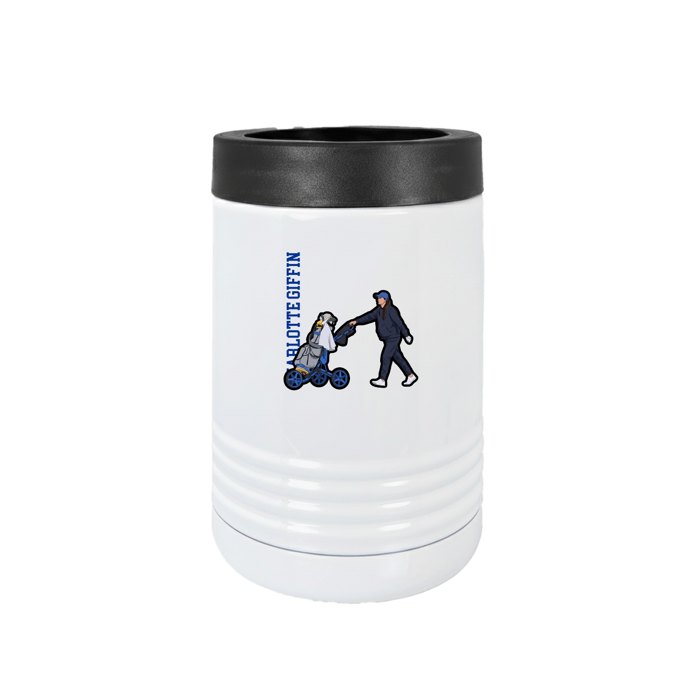 Beverage Holder — Name Vertical in White