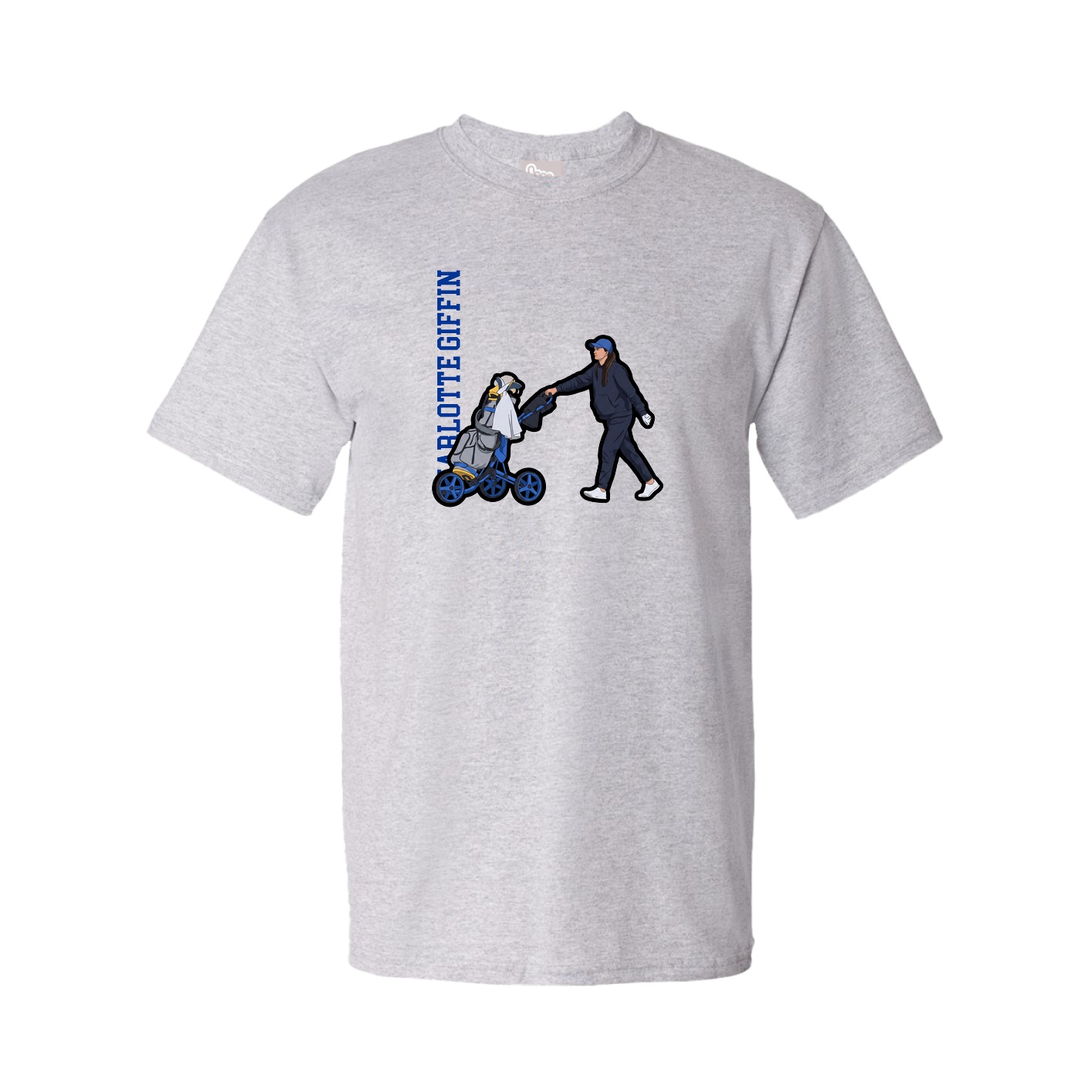 Tee — Name Vertical in Grey