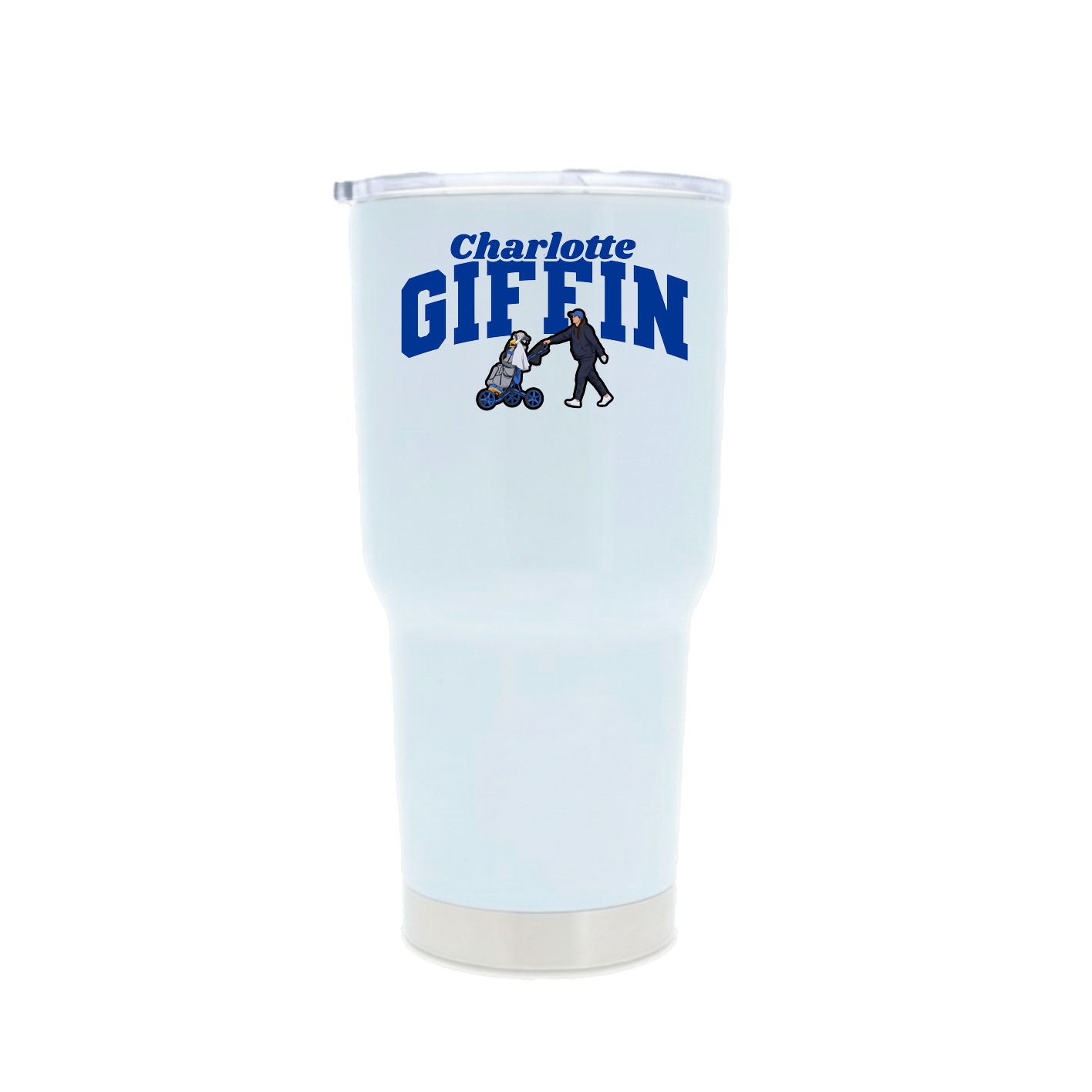 30oz Stainless Steel Tumbler — Signature Arch in White