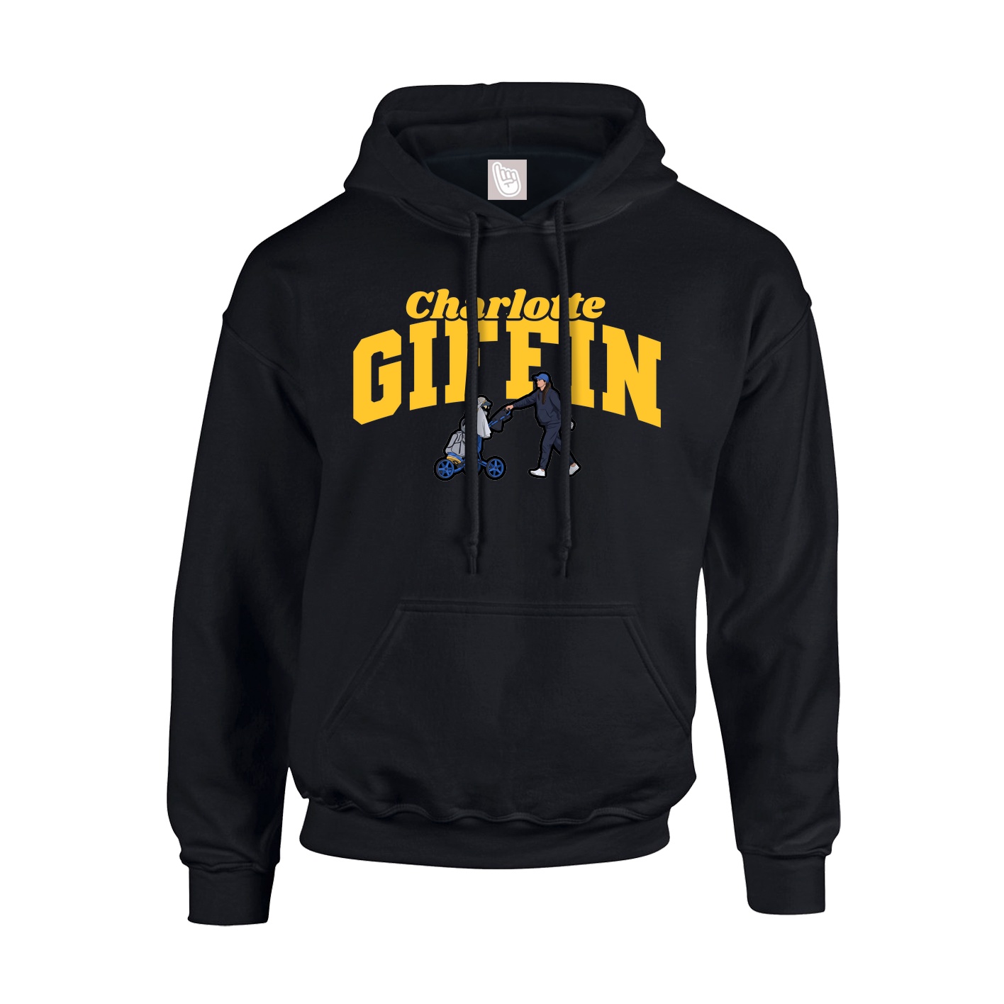 Youth Hoodie — Signature Arch in Black
