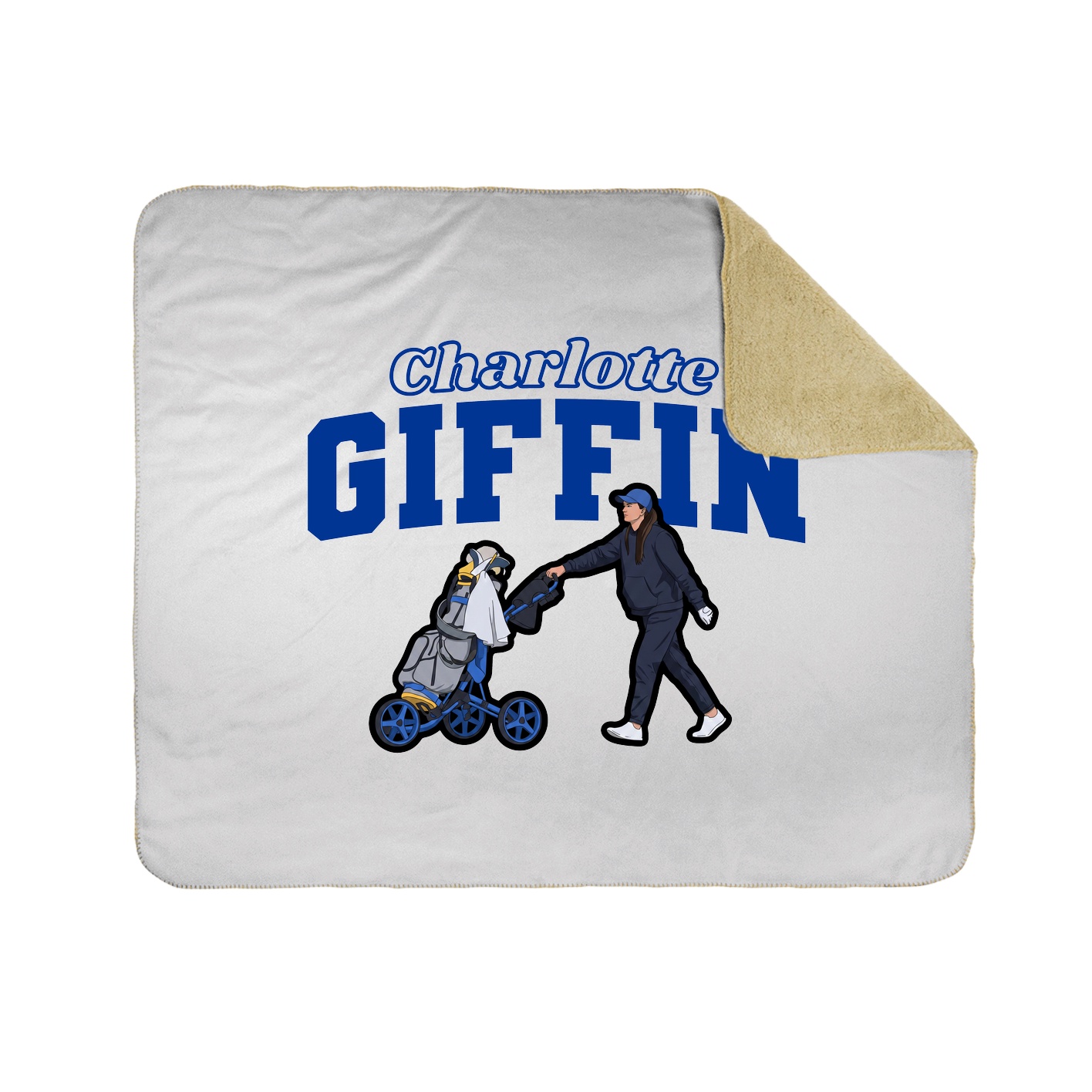 Throw Blanket — Name Arch in White