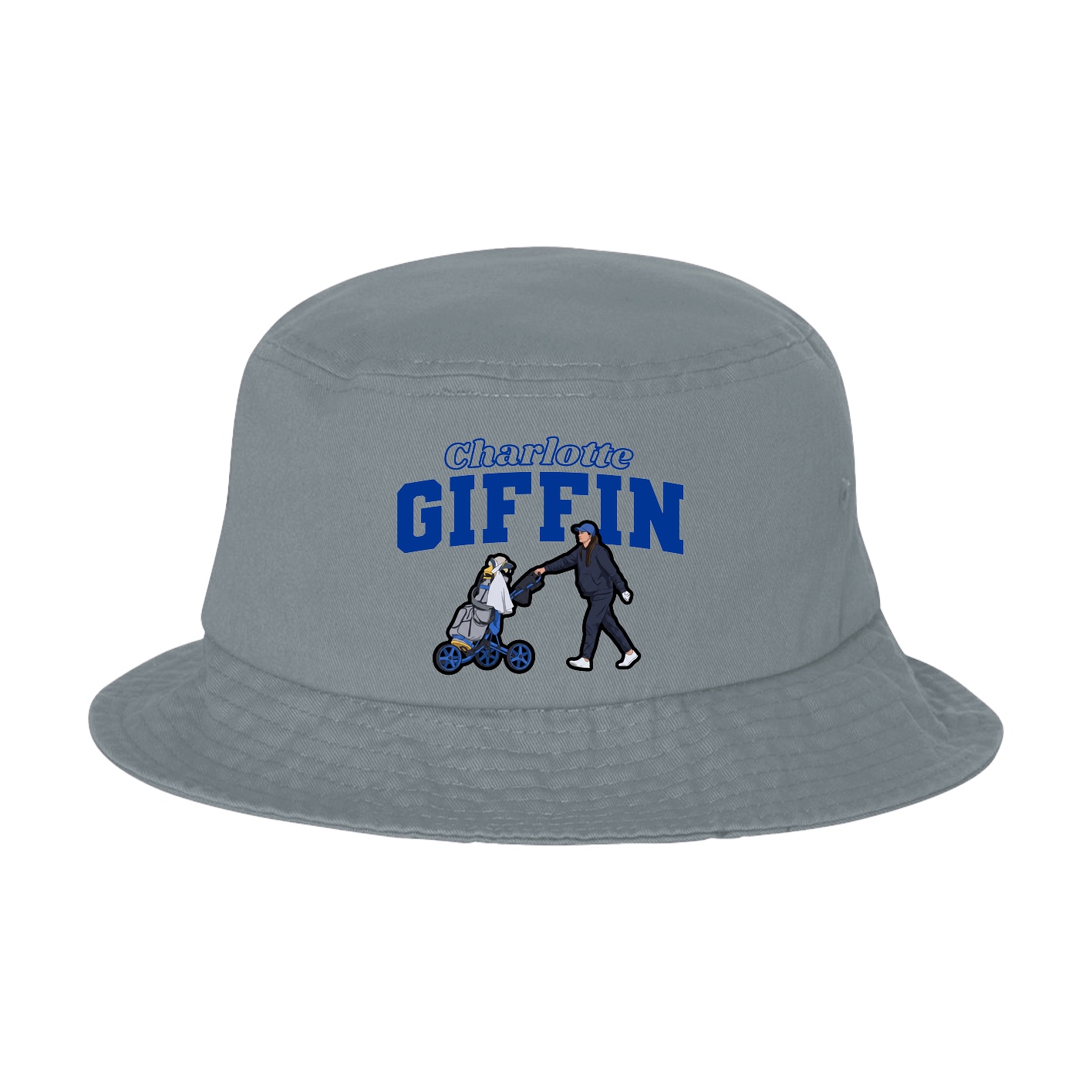 Bucket Cap — Name Arch in Grey