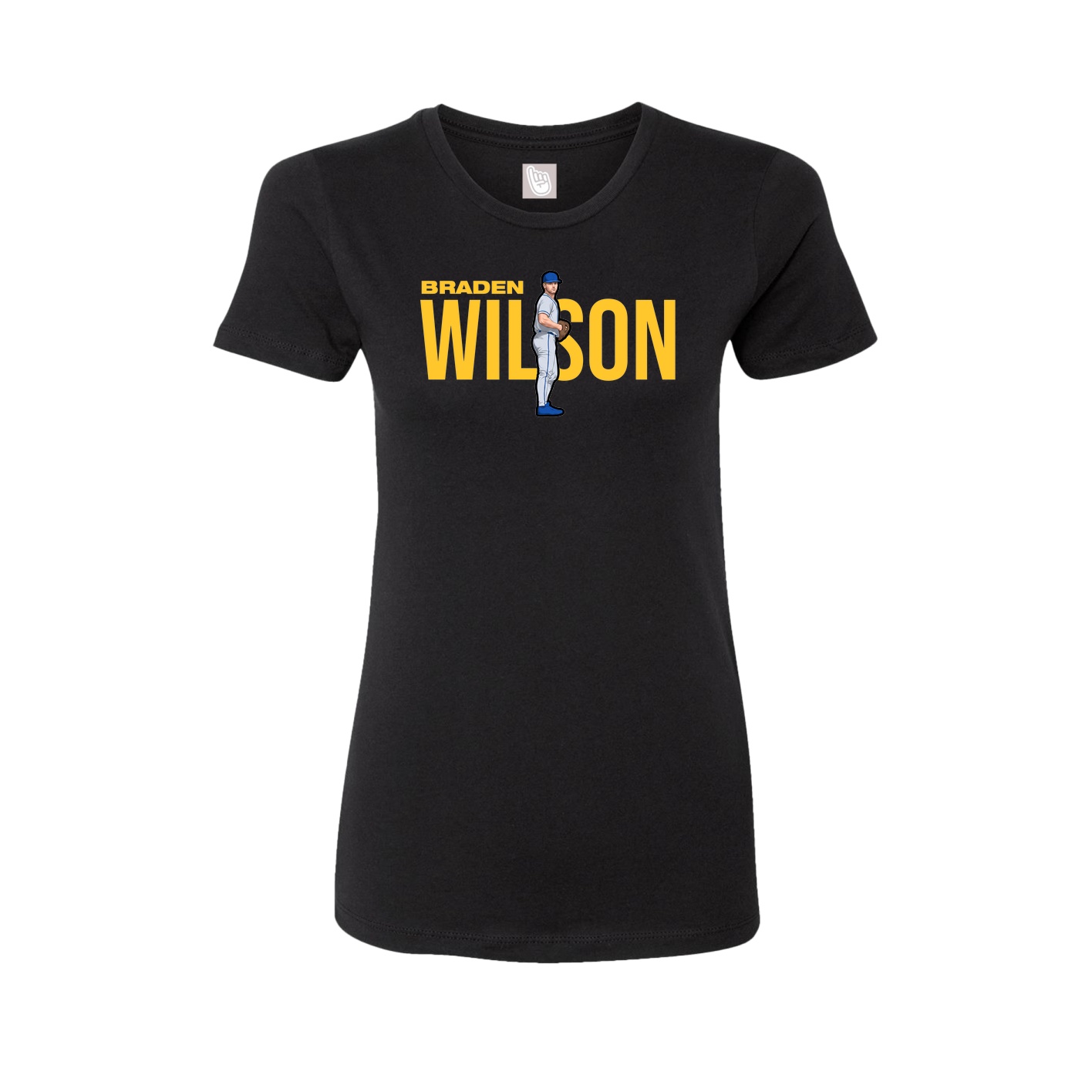 Fitted Women's Tee — Player Name in Black