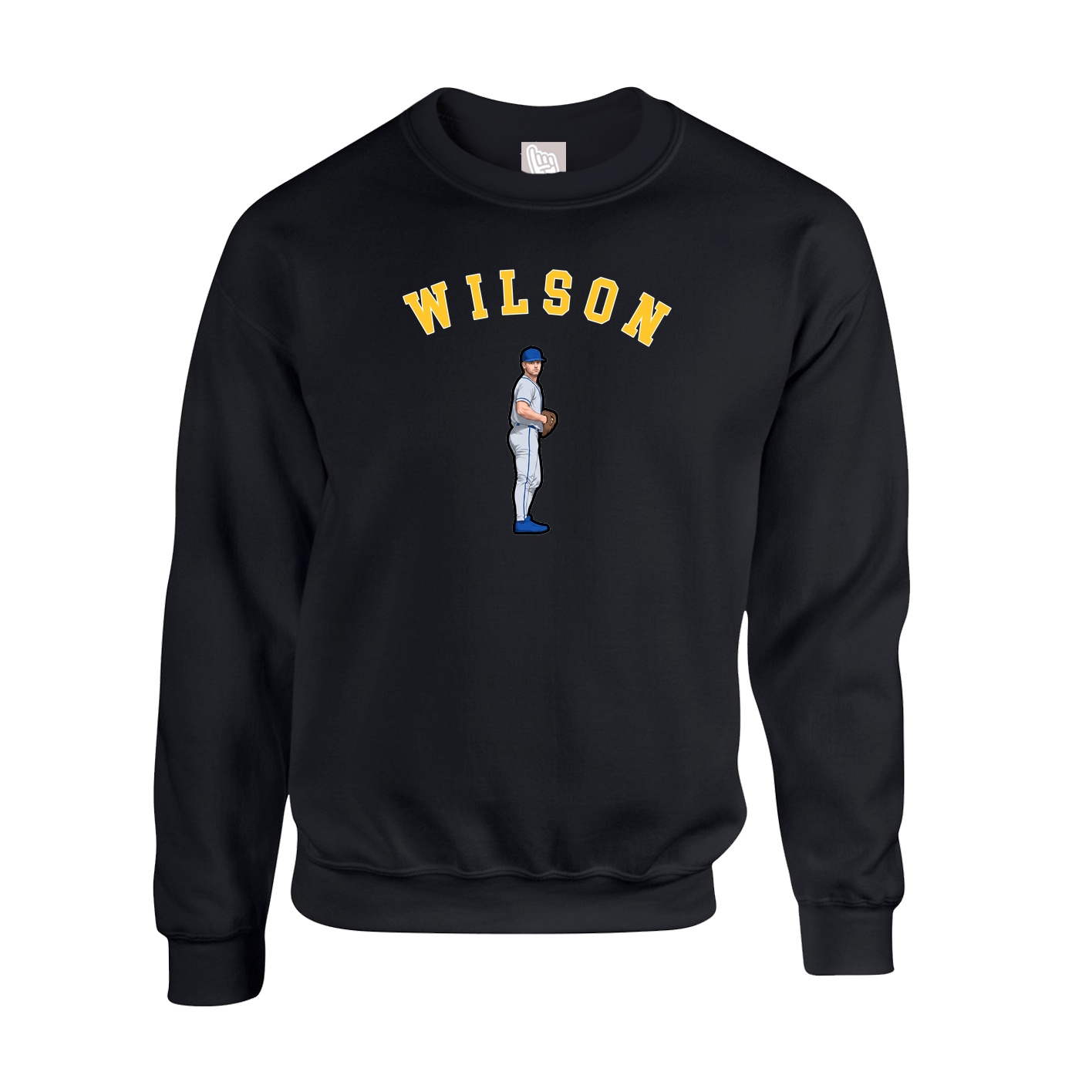 Fleece Crew — Shirsey Arch in Black