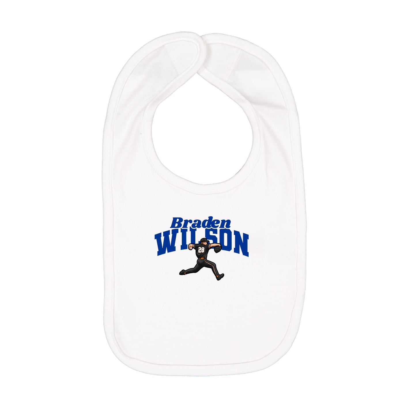 Infant Bib — Signature Arch in White