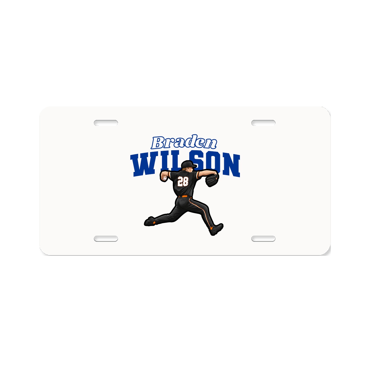 License Plate — Name Arch in Classic