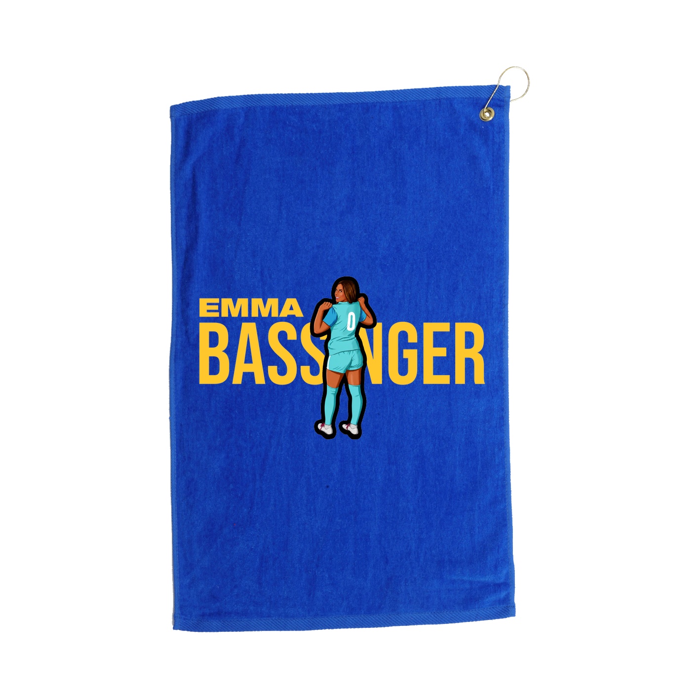 Golf Towel — Player Name in Royal