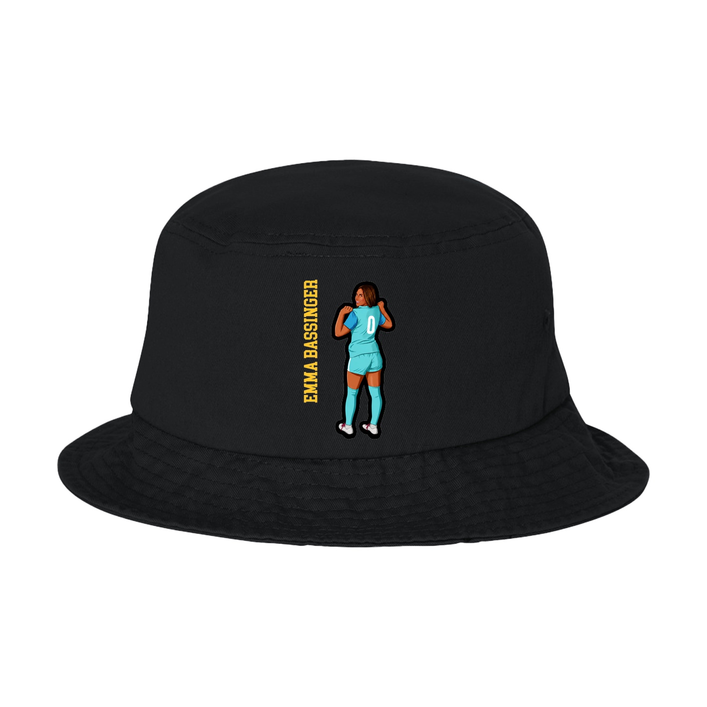 Bucket Cap — Name Vertical in Black