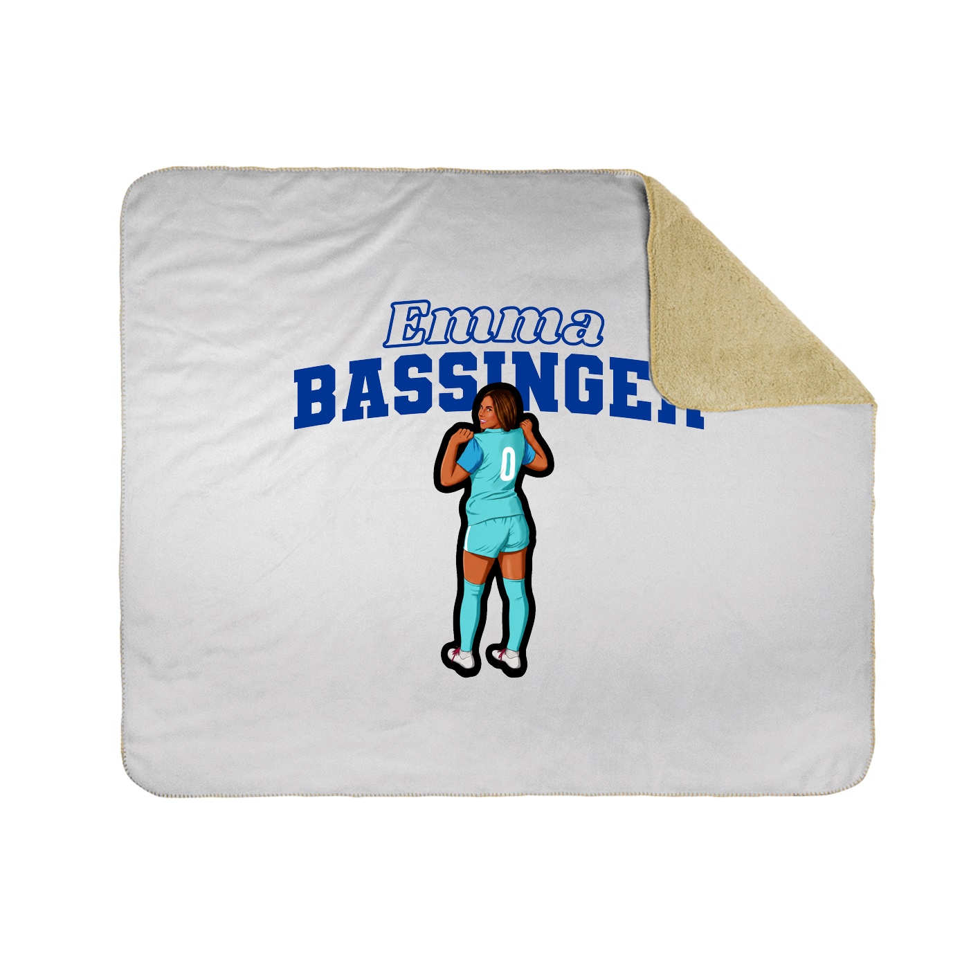 Throw Blanket — Name Arch in White