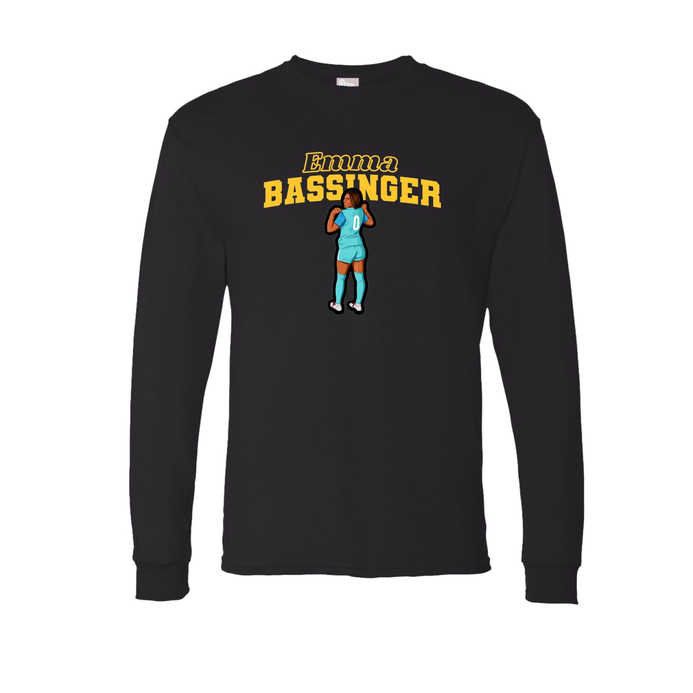 Long Sleeve Tee — Name Arch in Black