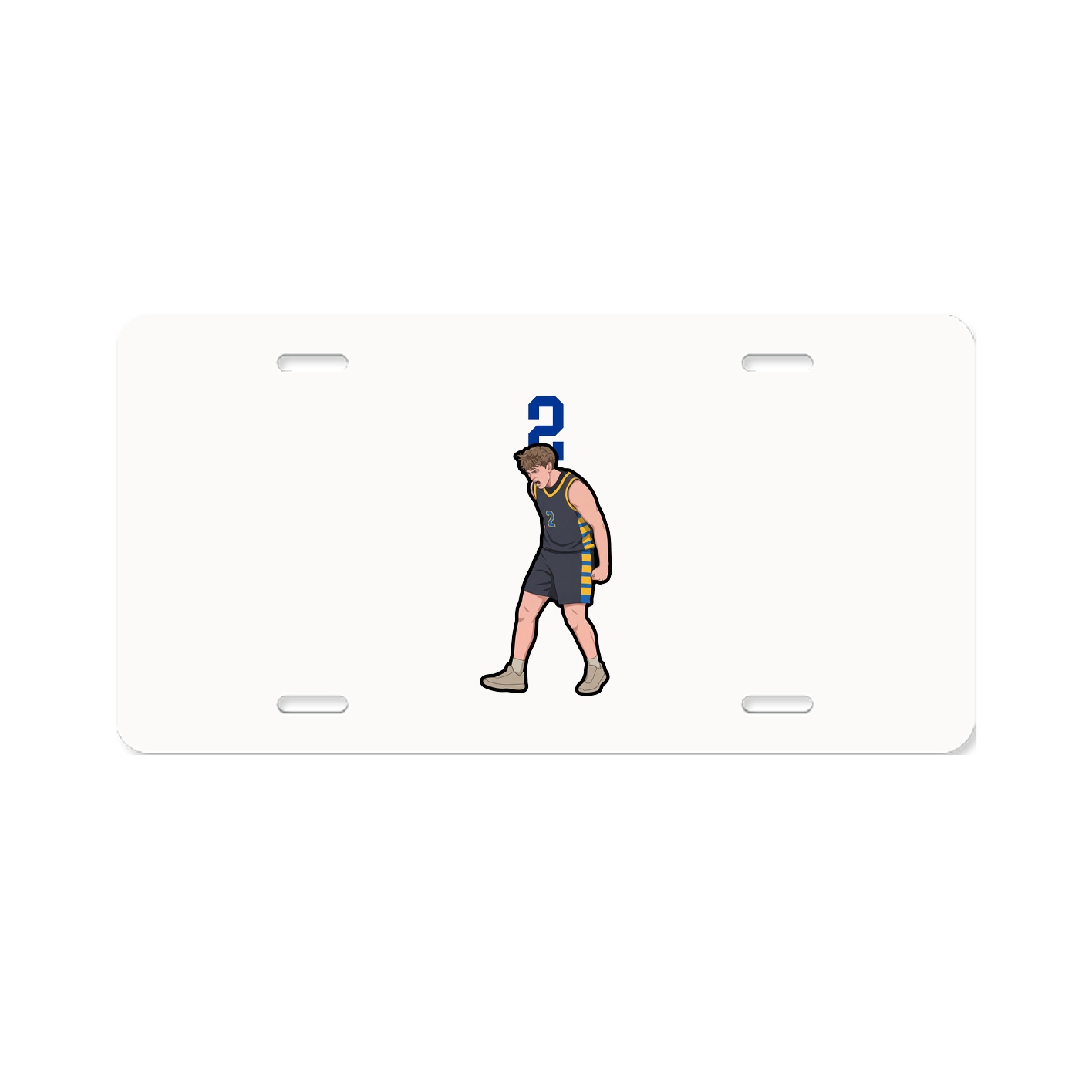 License Plate — Number Top in Classic