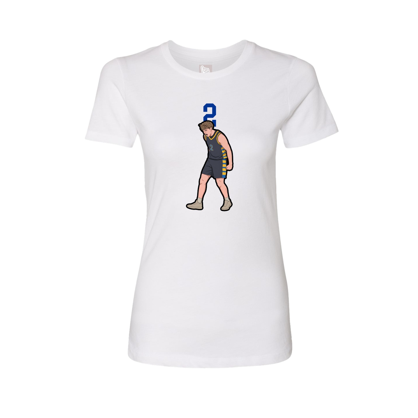 Fitted Women's Tee — Number Top in White