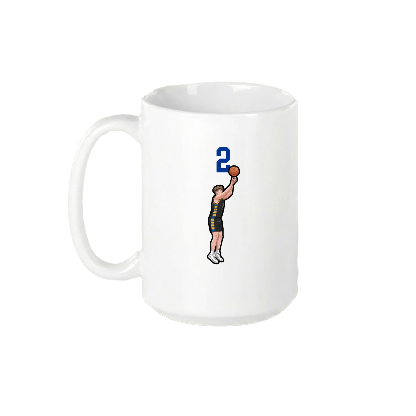 15oz Coffee Mug — Number Top in White