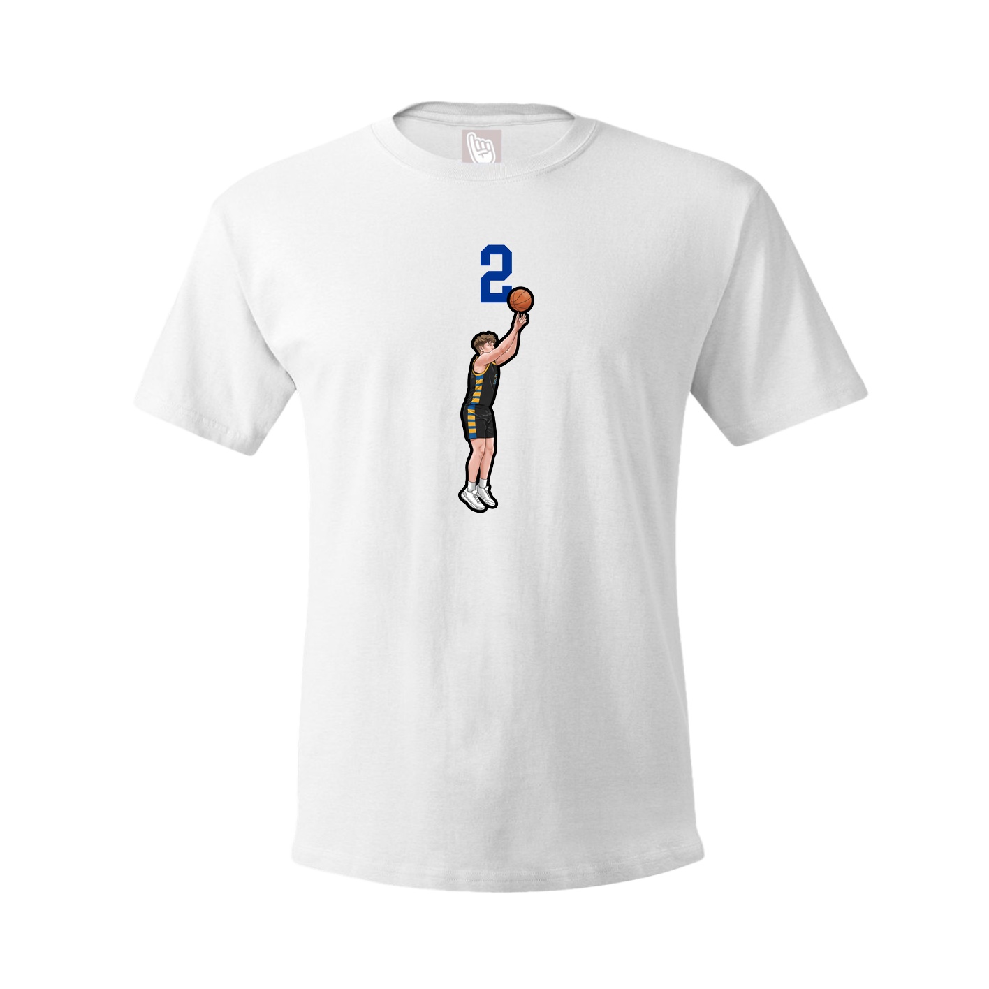 Youth Tee — Number Top in White