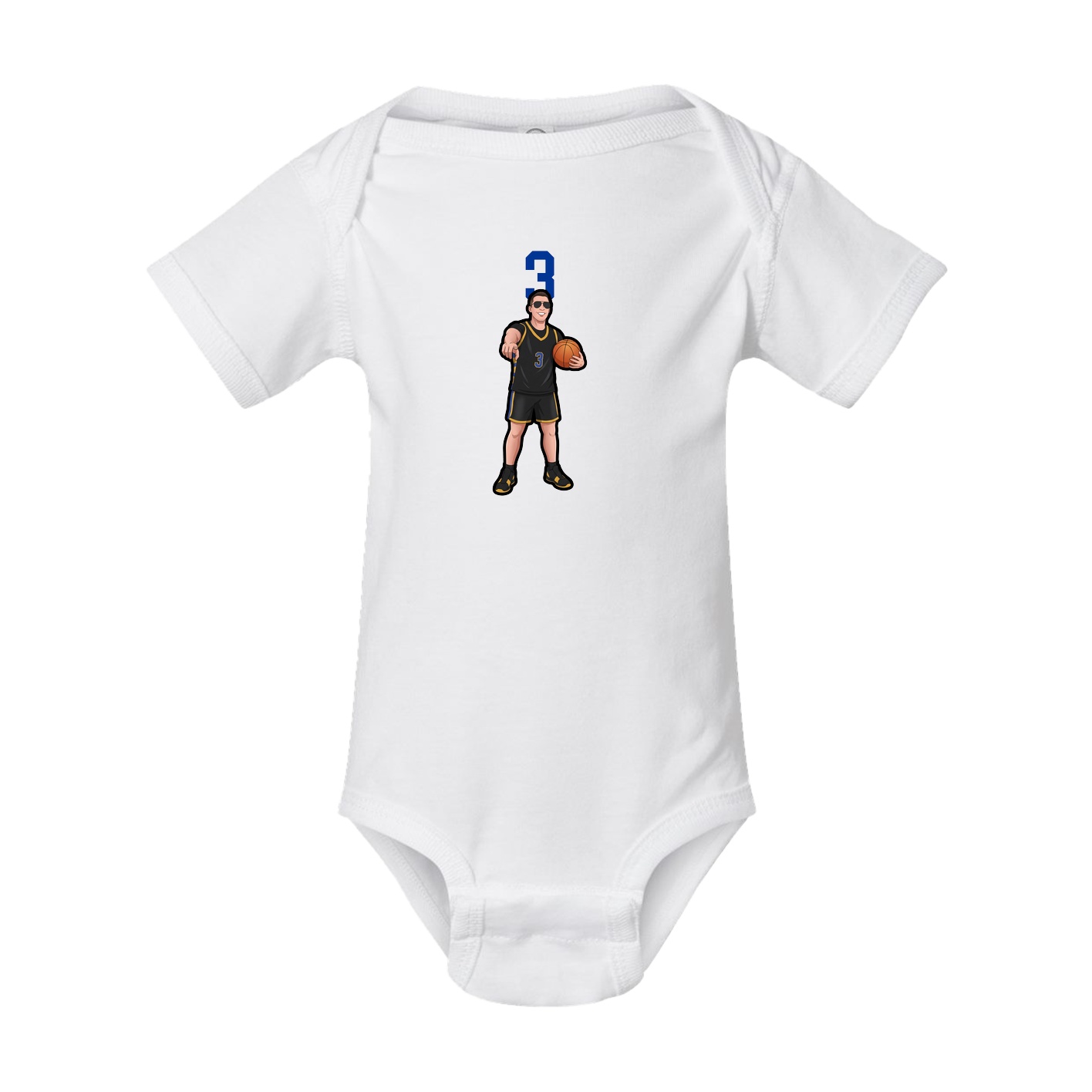 Baby Onesie — Number Top in White