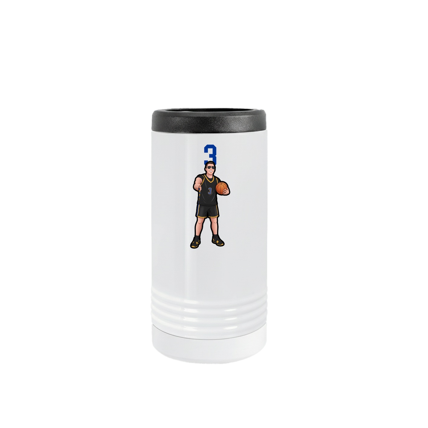 Slim Beverage Holder — Number Top in White