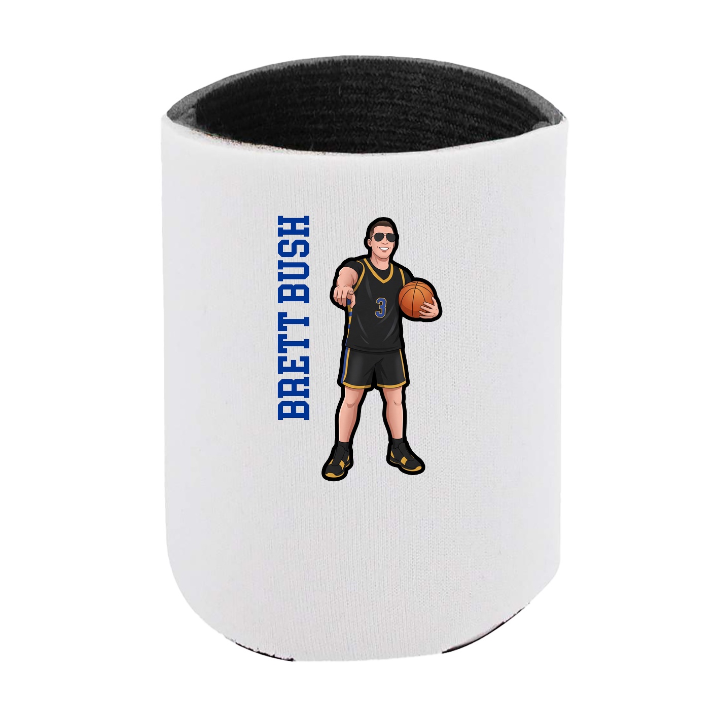 Can Holder — Name Vertical in White