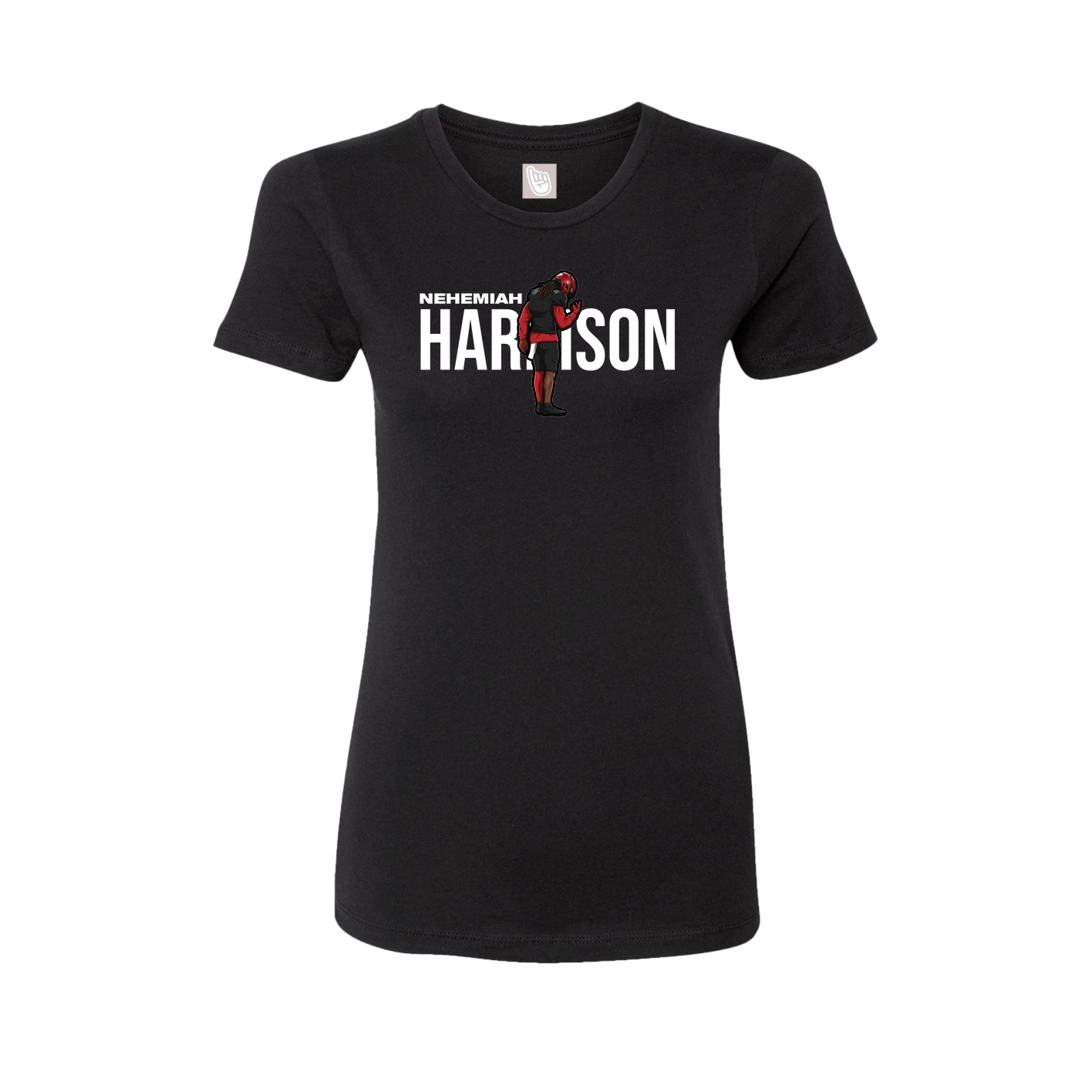 Fitted Women's Tee — Player Name in Black