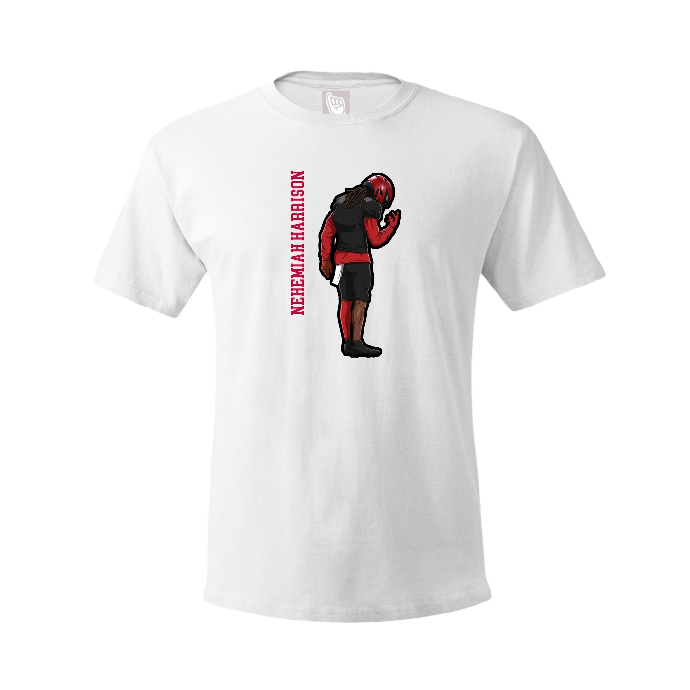 Tee — Name Vertical in White