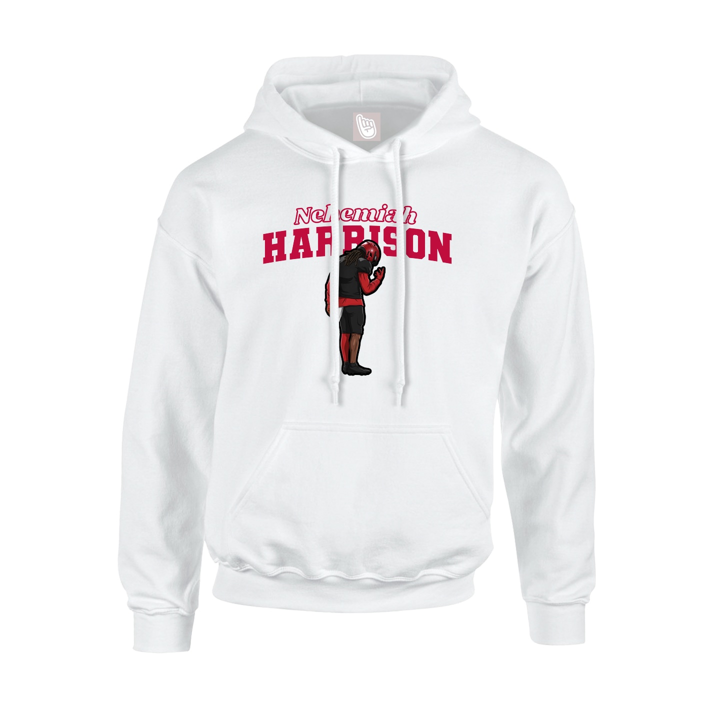 Hoodie — Name Arch in White