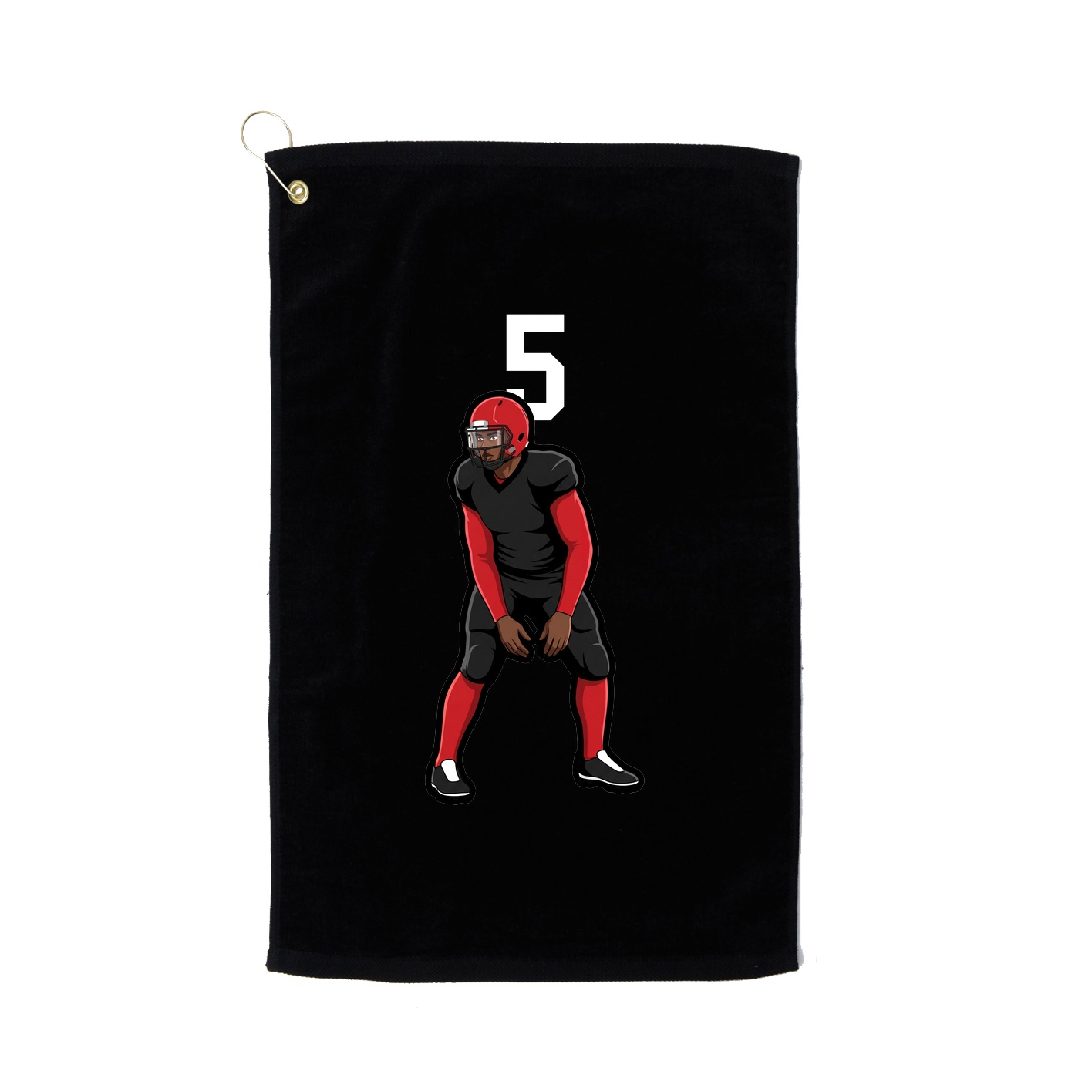 Golf Towel — Number Top in Black