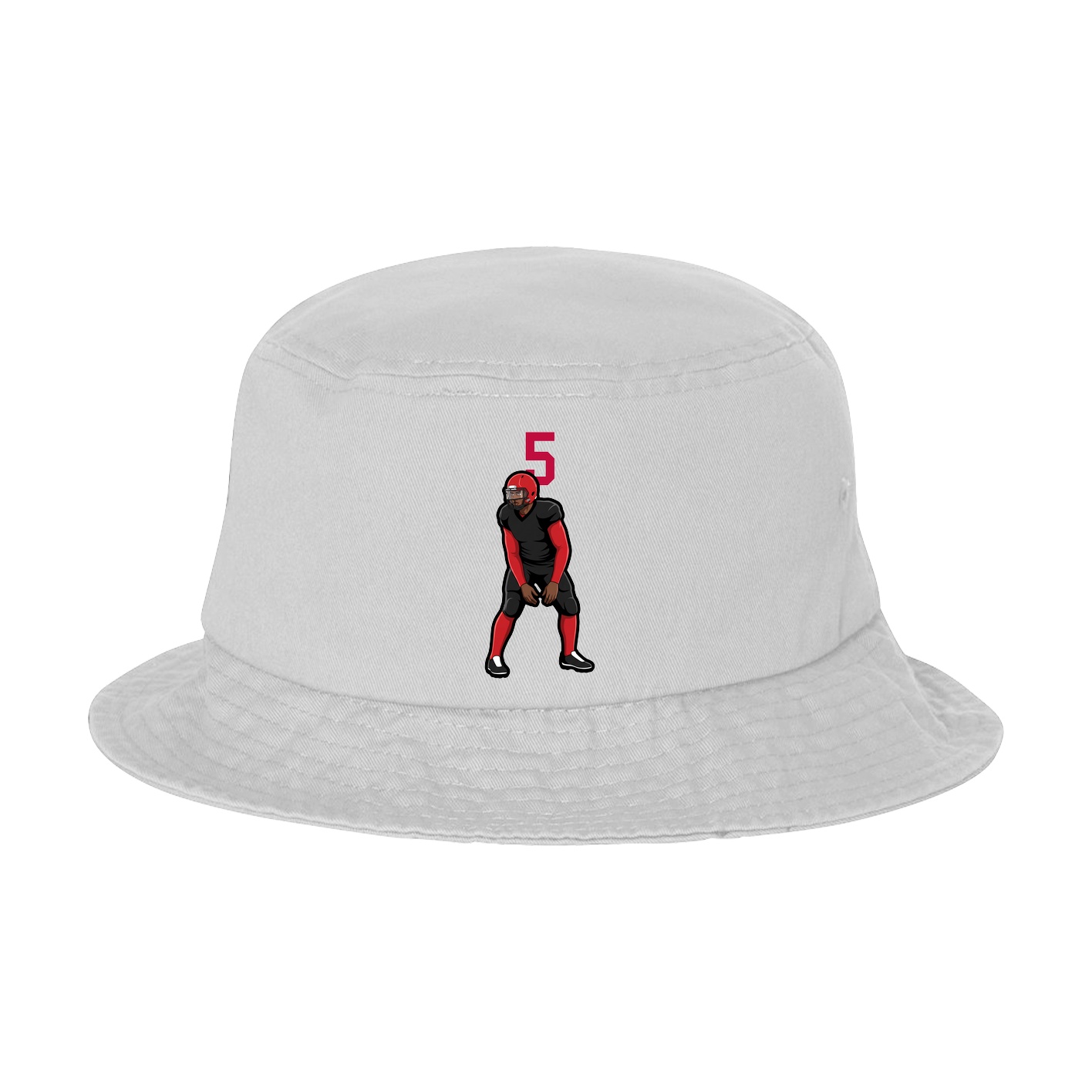 Bucket Cap — Number Top in White