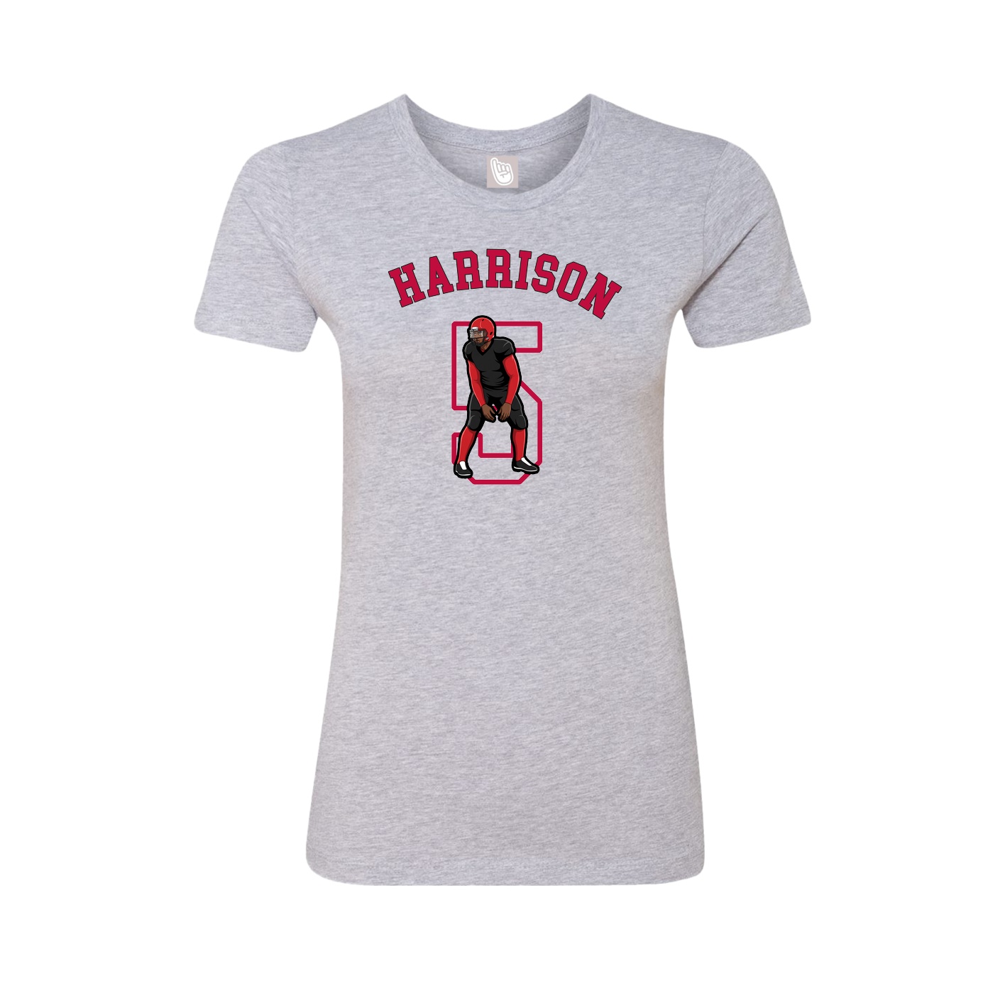 Fitted Women's Tee — Shirsey Arch in Grey