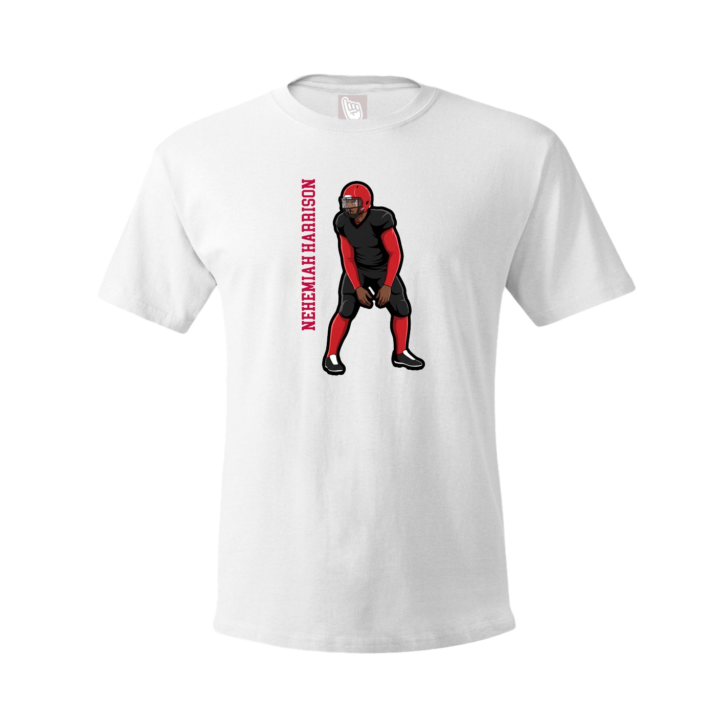 Tee — Name Vertical in White