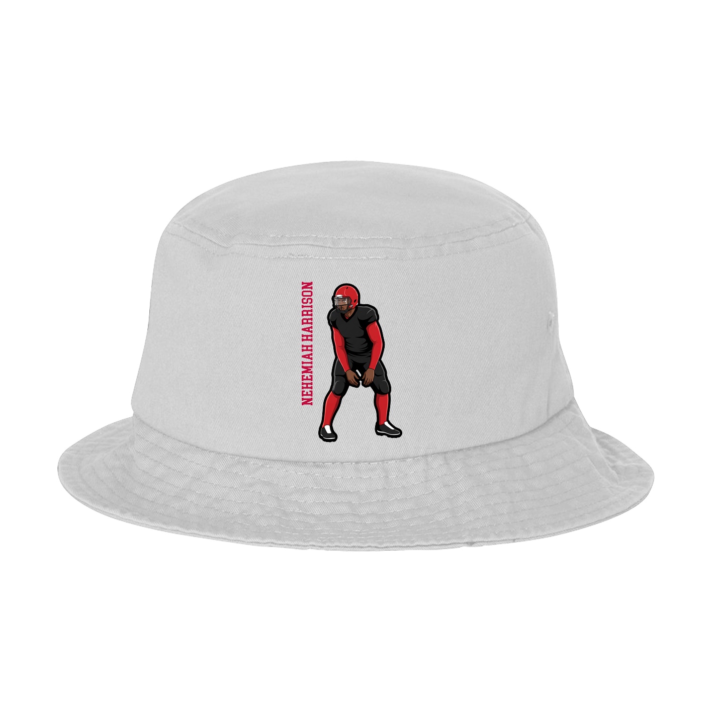 Bucket Cap — Name Vertical in White