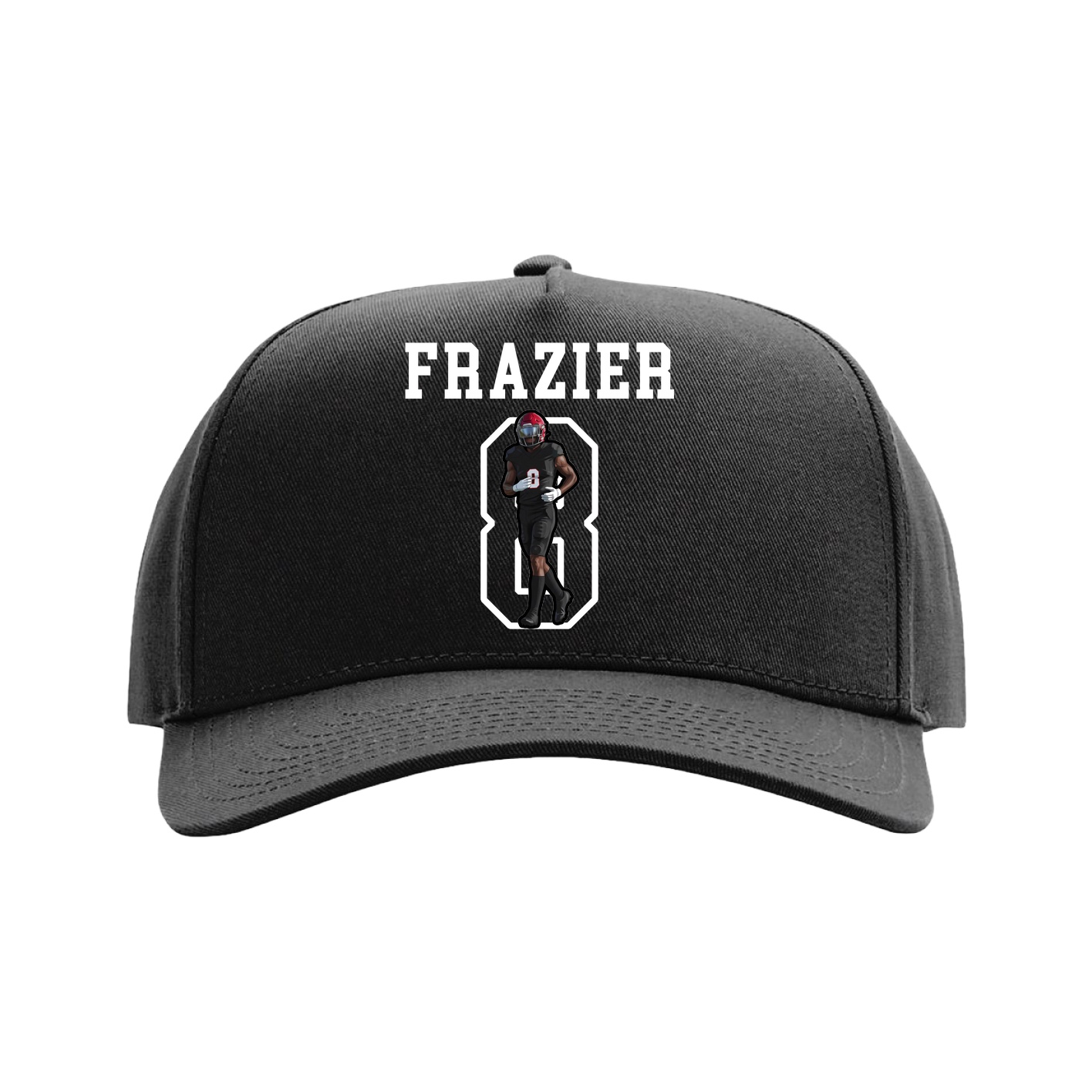 Full Fabric Five-Panel Champ Cap — Shirsey in Black