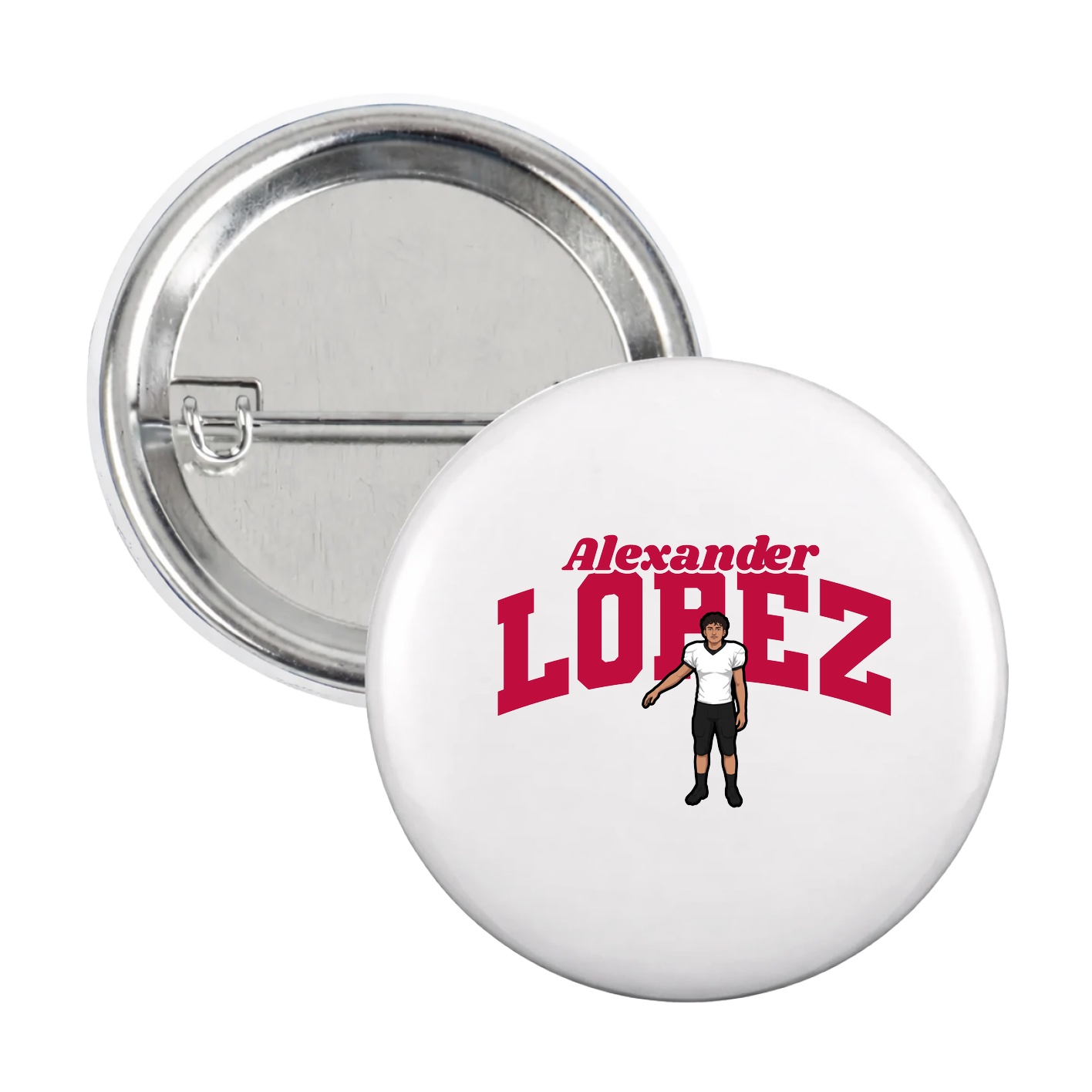 Game Day Button — Signature Arch in White