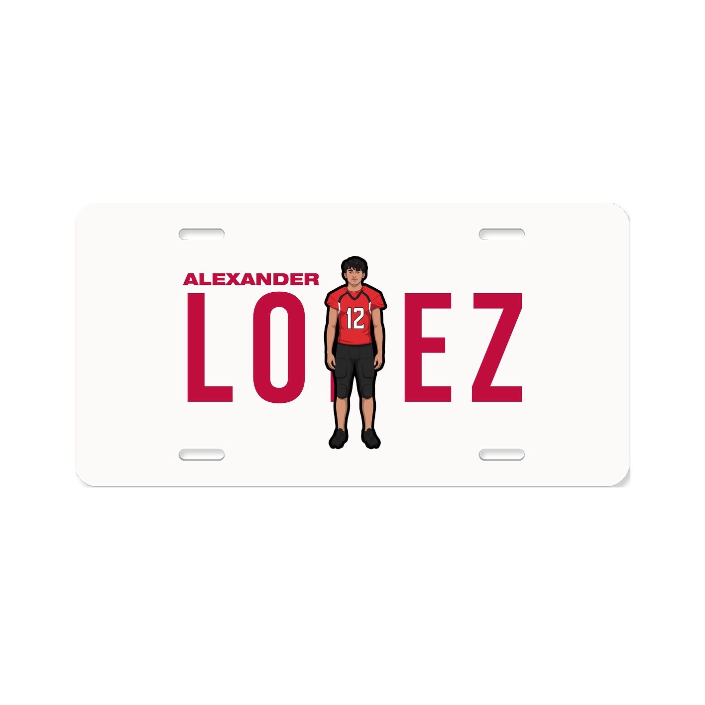 License Plate — Player Name in Classic