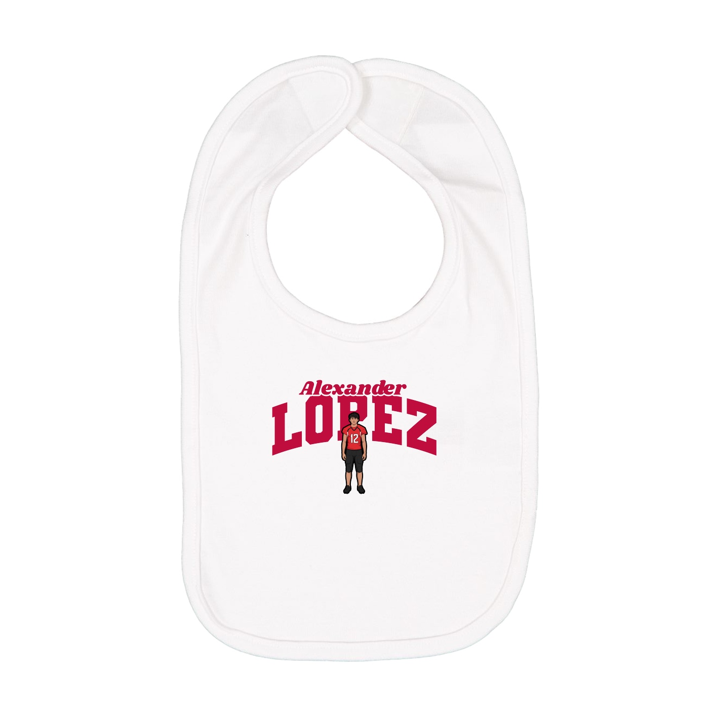 Infant Bib — Signature Arch in White
